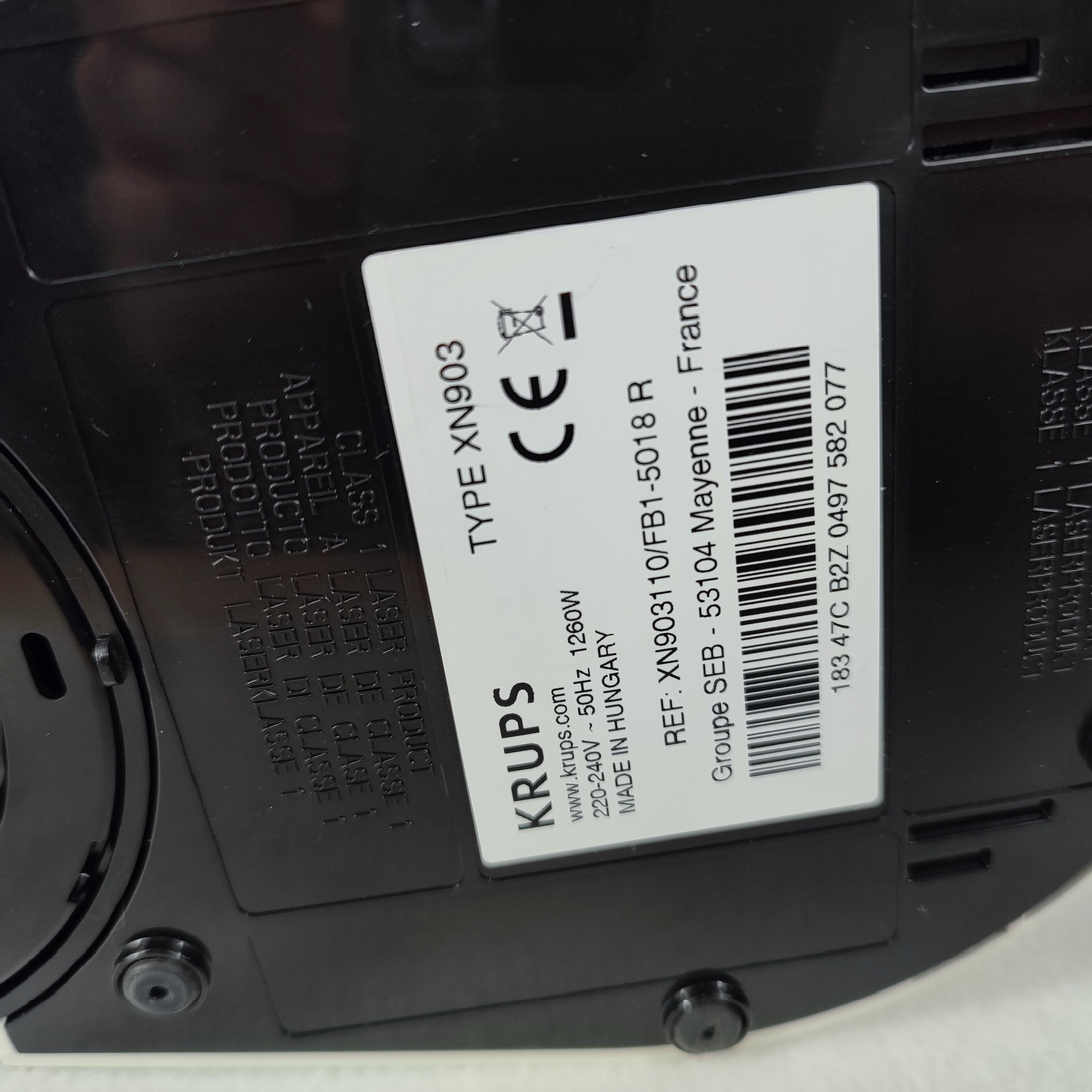 Cafetière Nespresso Krups Type XN903 Très bon état - Vue 8 - 