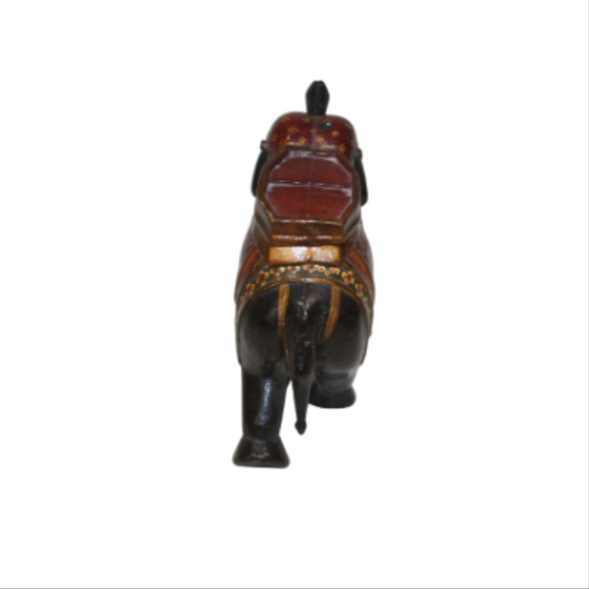Statuette éléphant en bois sculpté - Photo 3