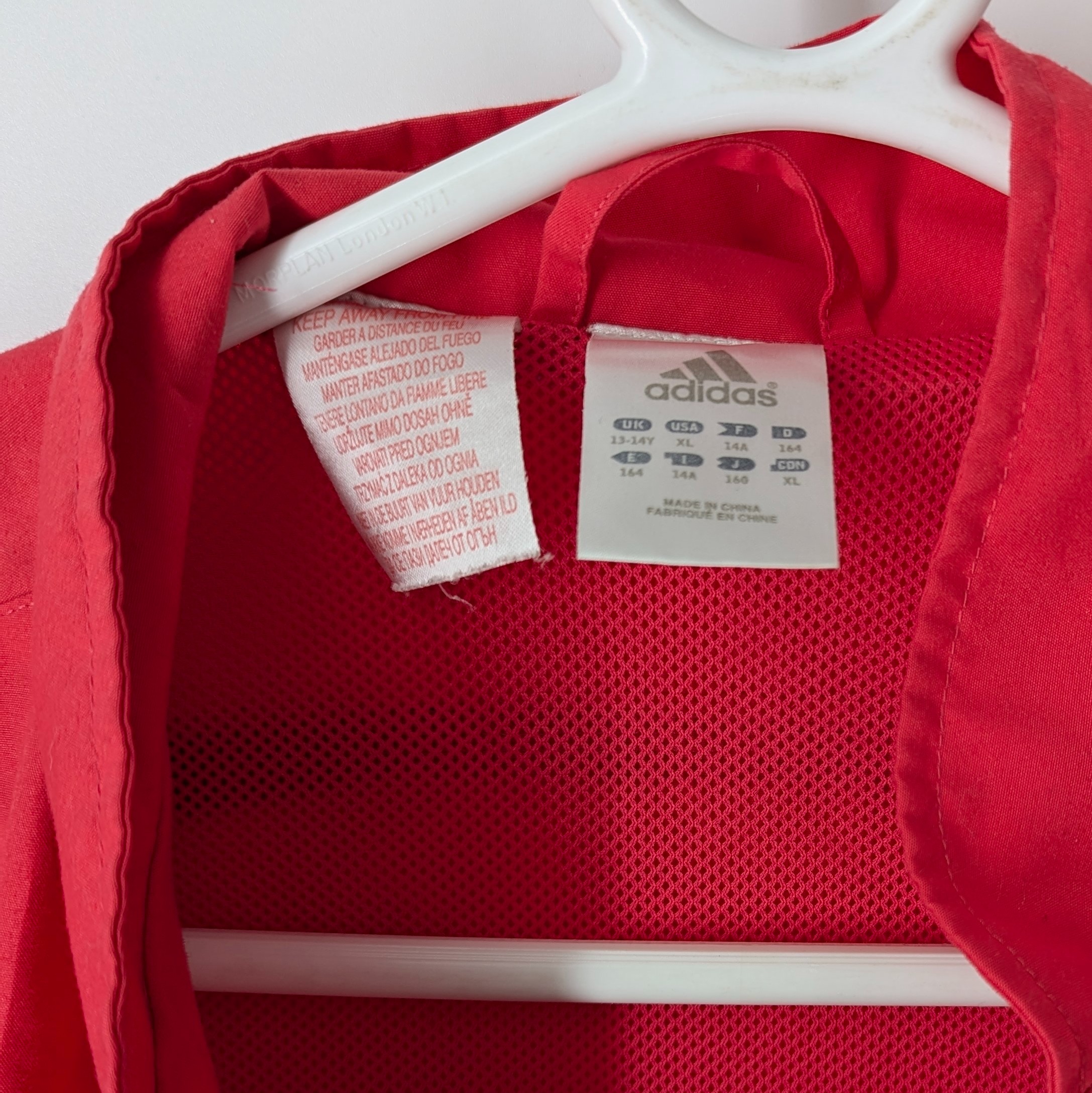 Veste Adidas T. 14 ans rose fluo zippée droite - Très bon état - Photo 3