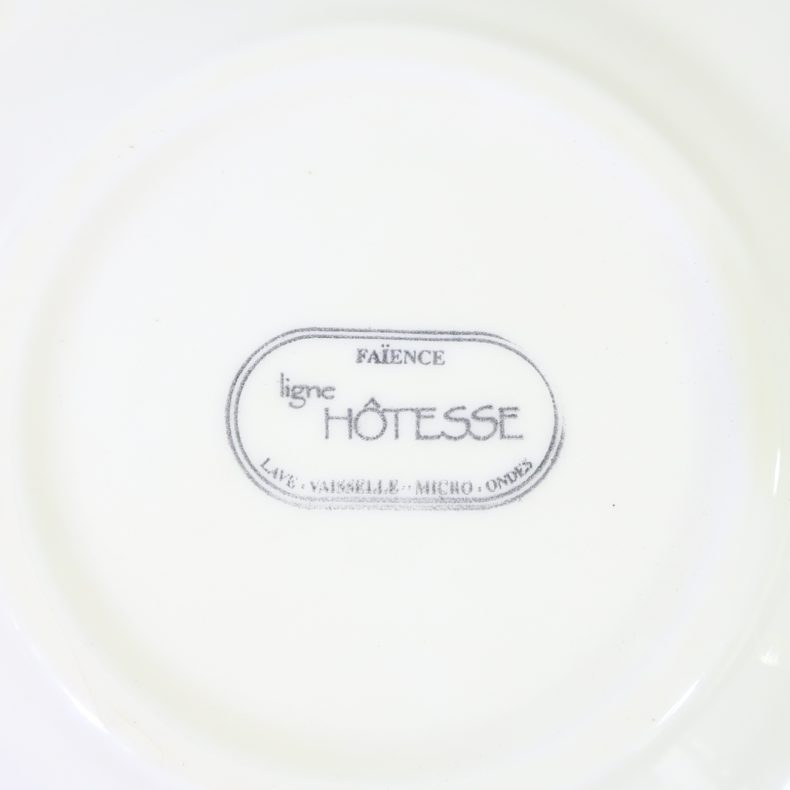 Ensemble de 7 Assiettes à motif en faïence Hôtesse Bon état - Vue 5 - 