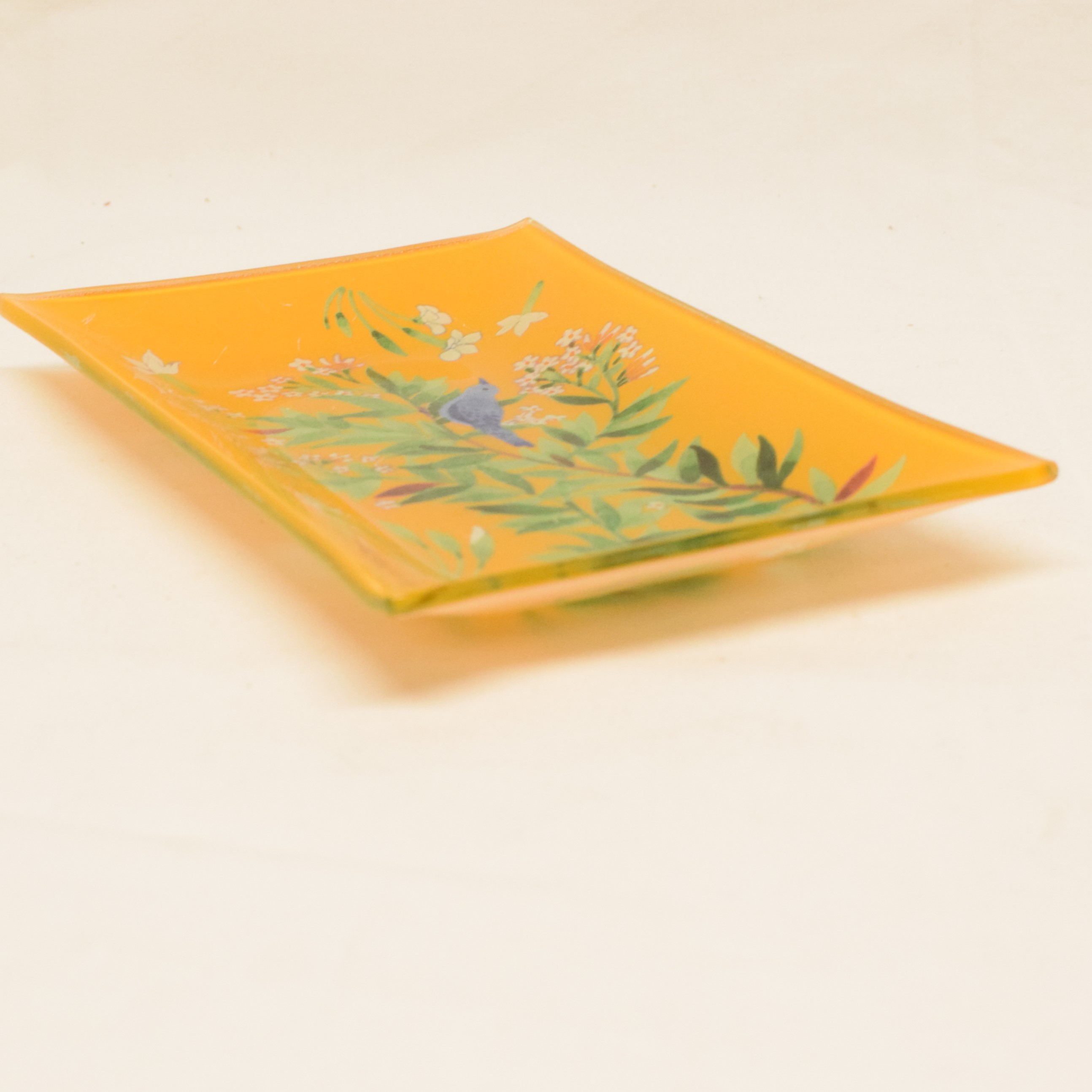 Porte savon en verre coloré Fragonard Parfumeur modèle jasmin - Photo 1