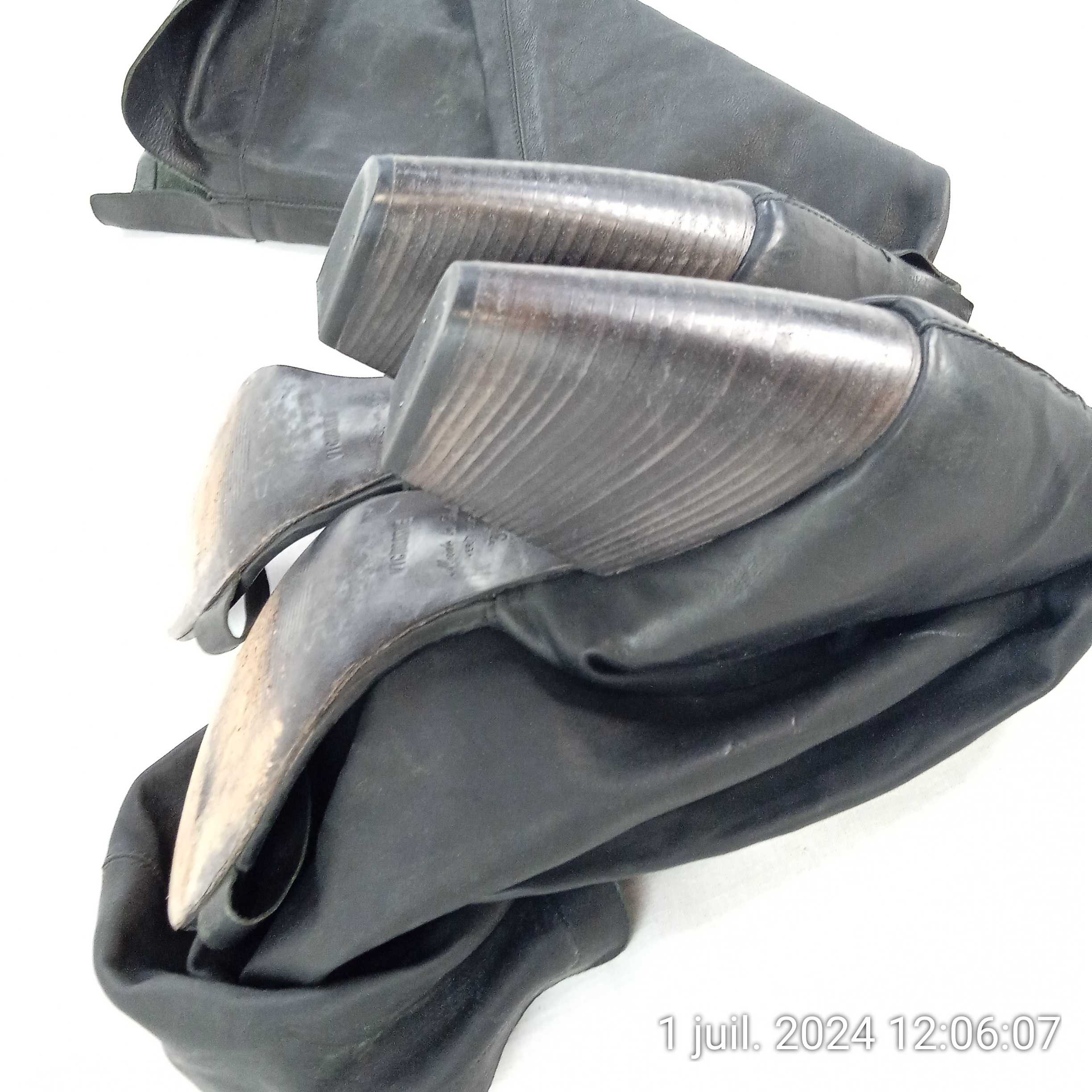 VIC MATIE CUOIO Sandales guêtres en cuir T39,5 - Bon état - Photo 4