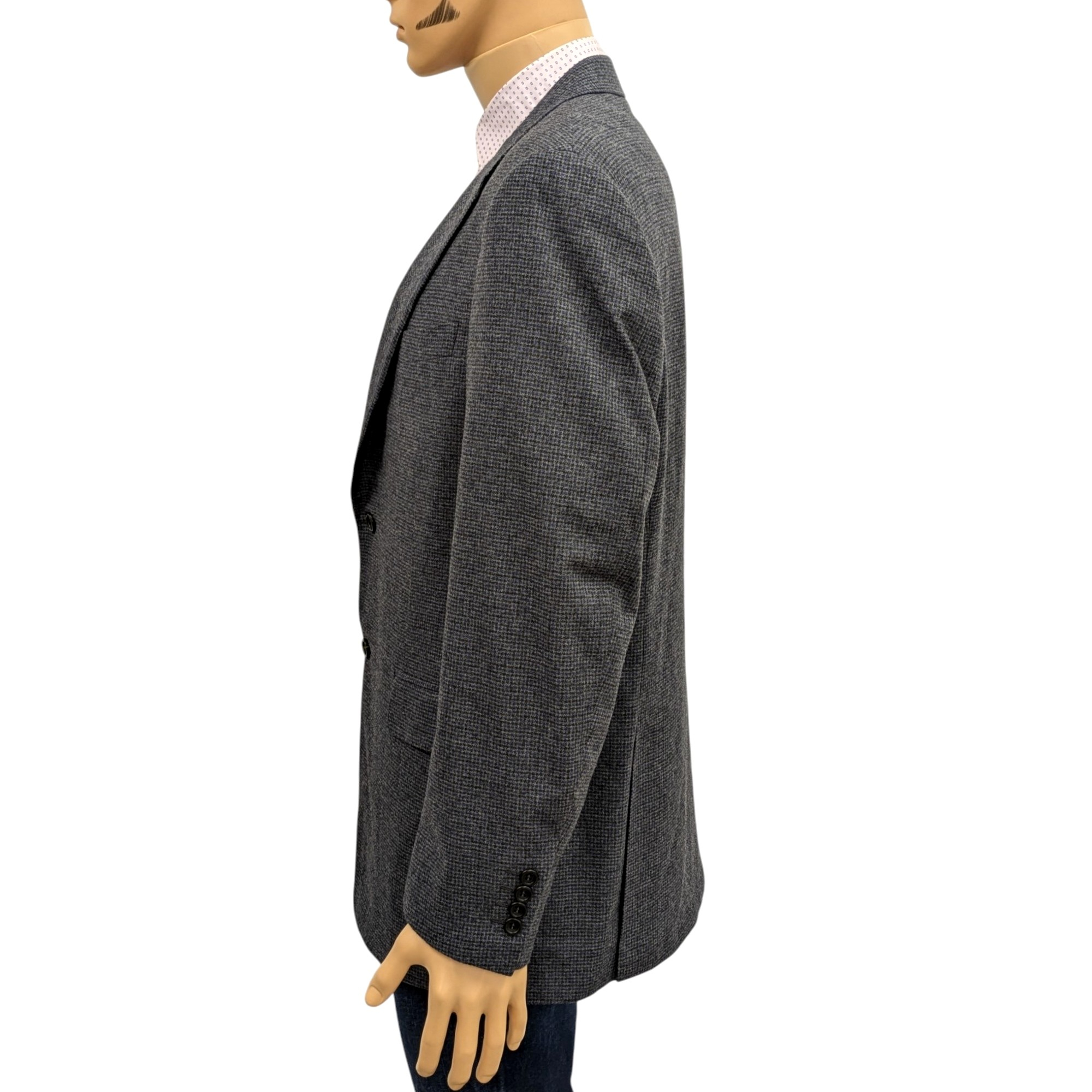 Veste de costume Canali T 56 Blazer en laine et cachemire gris/bleu - Photo 2