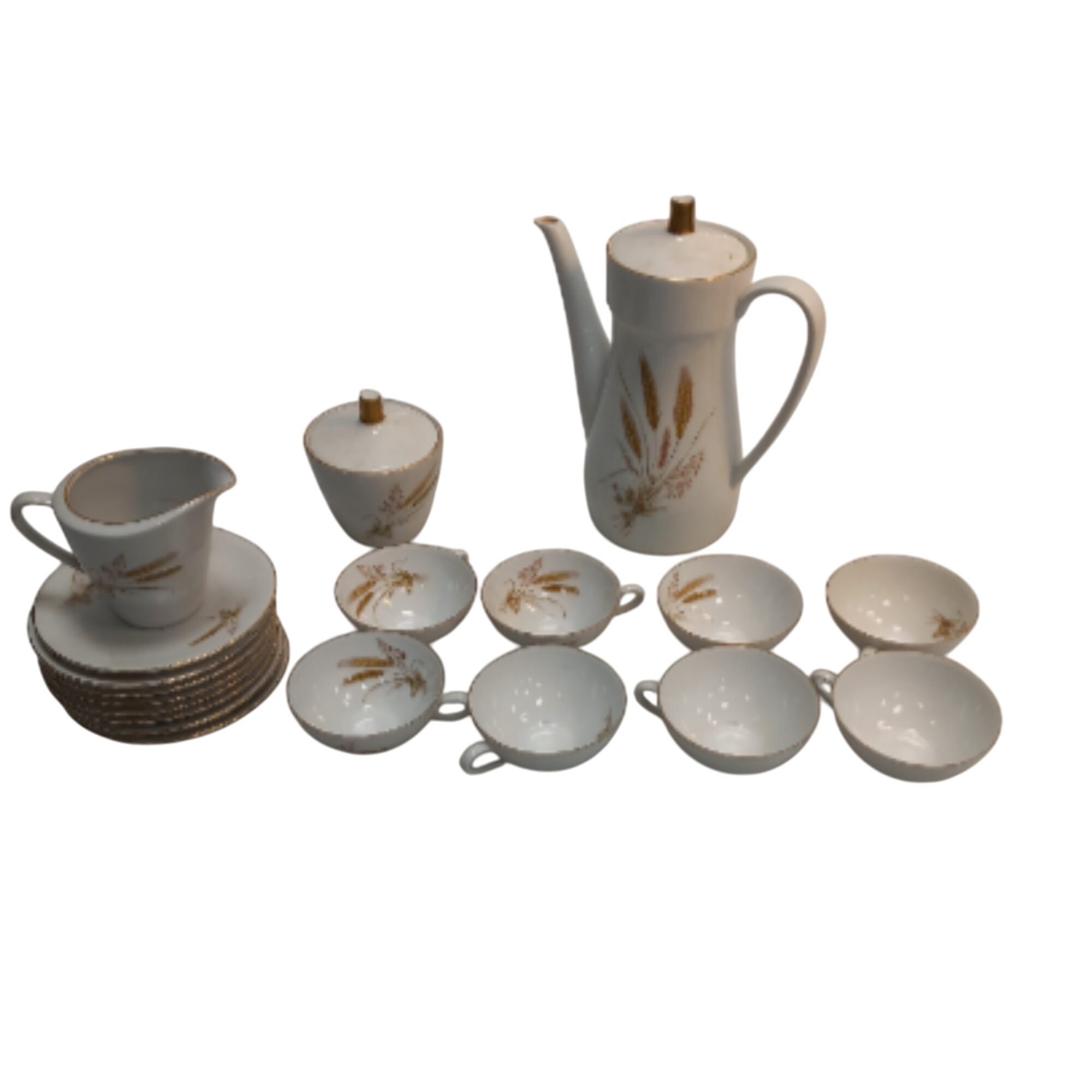 Ancien service de 19 pièces à café en porcelaine - Photo 0