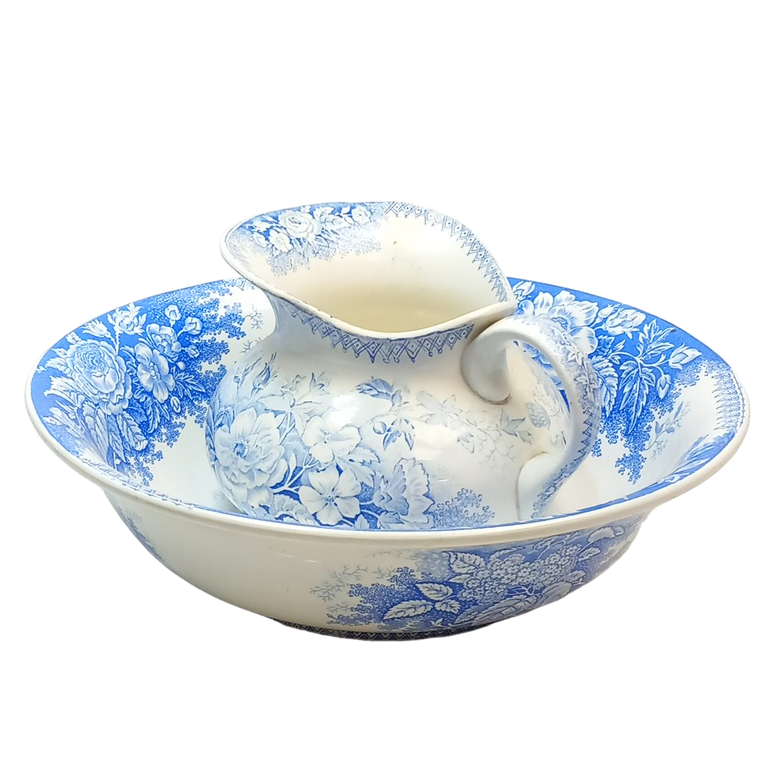 Ensemble de toilette faïencerie Sarreguemines U&C - État correct sur Label Emmaüs