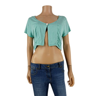 Gilet court bleu - femme - Atlanta - taille 44 - Photo 0