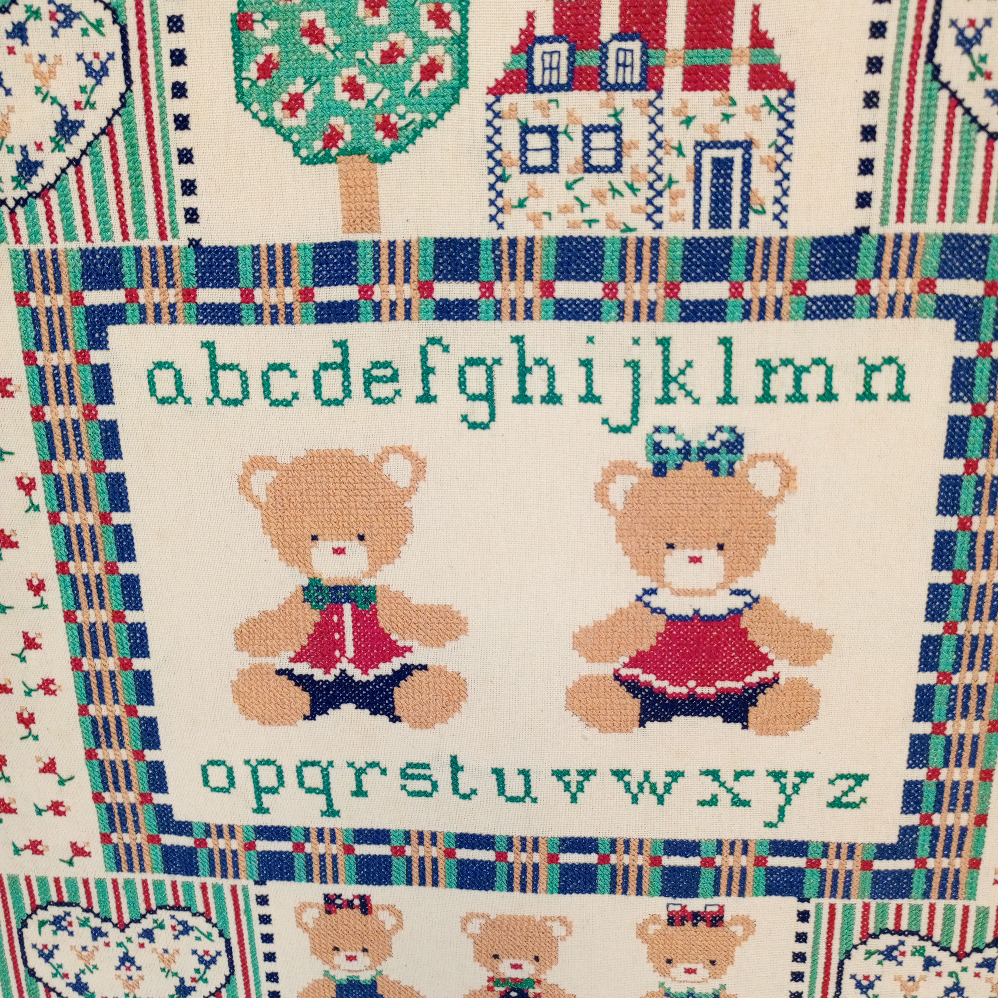 Ancienne Broderie Point de Croix - État correct - Photo 3