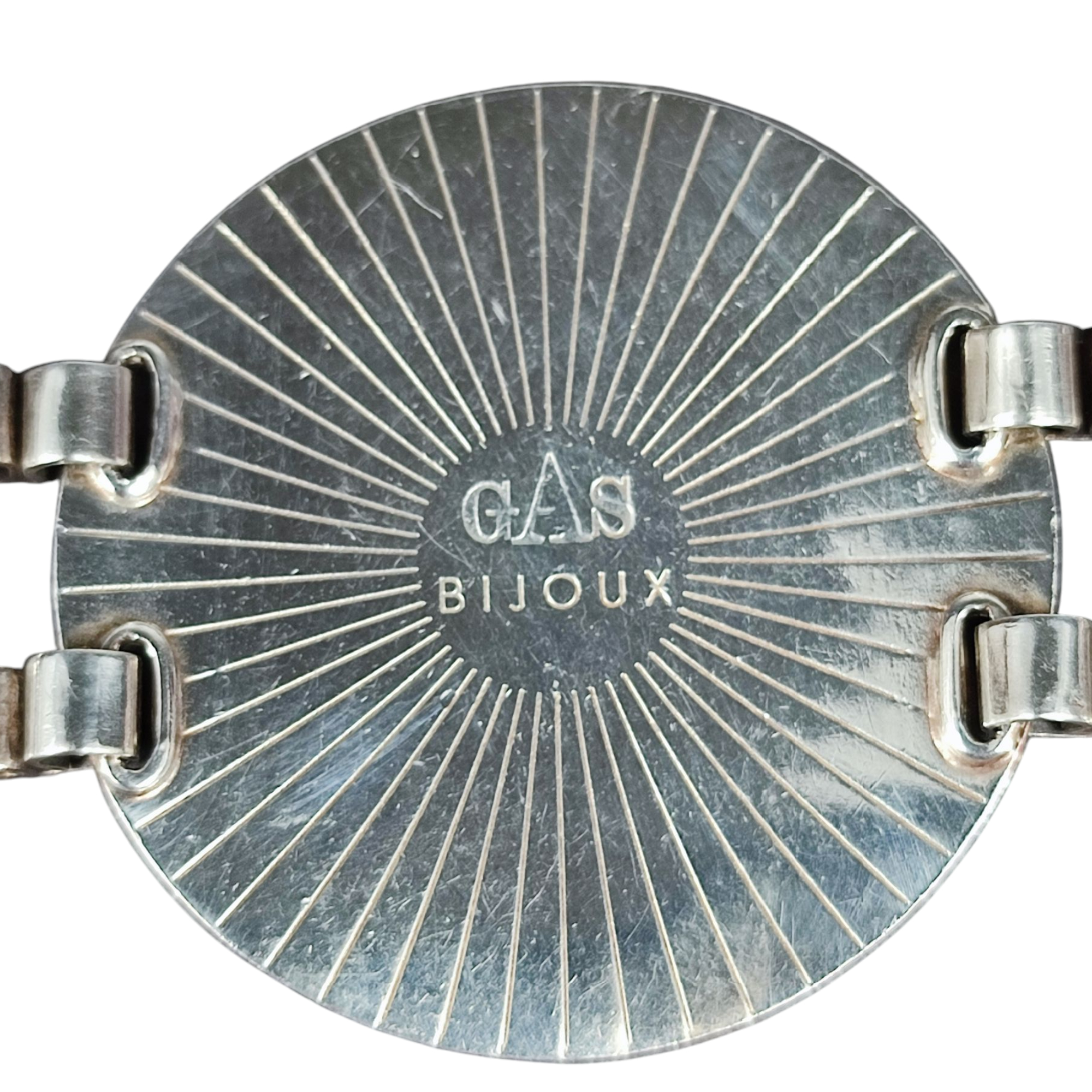 Bracelet vintage GAS en métal argenté - Photo 2