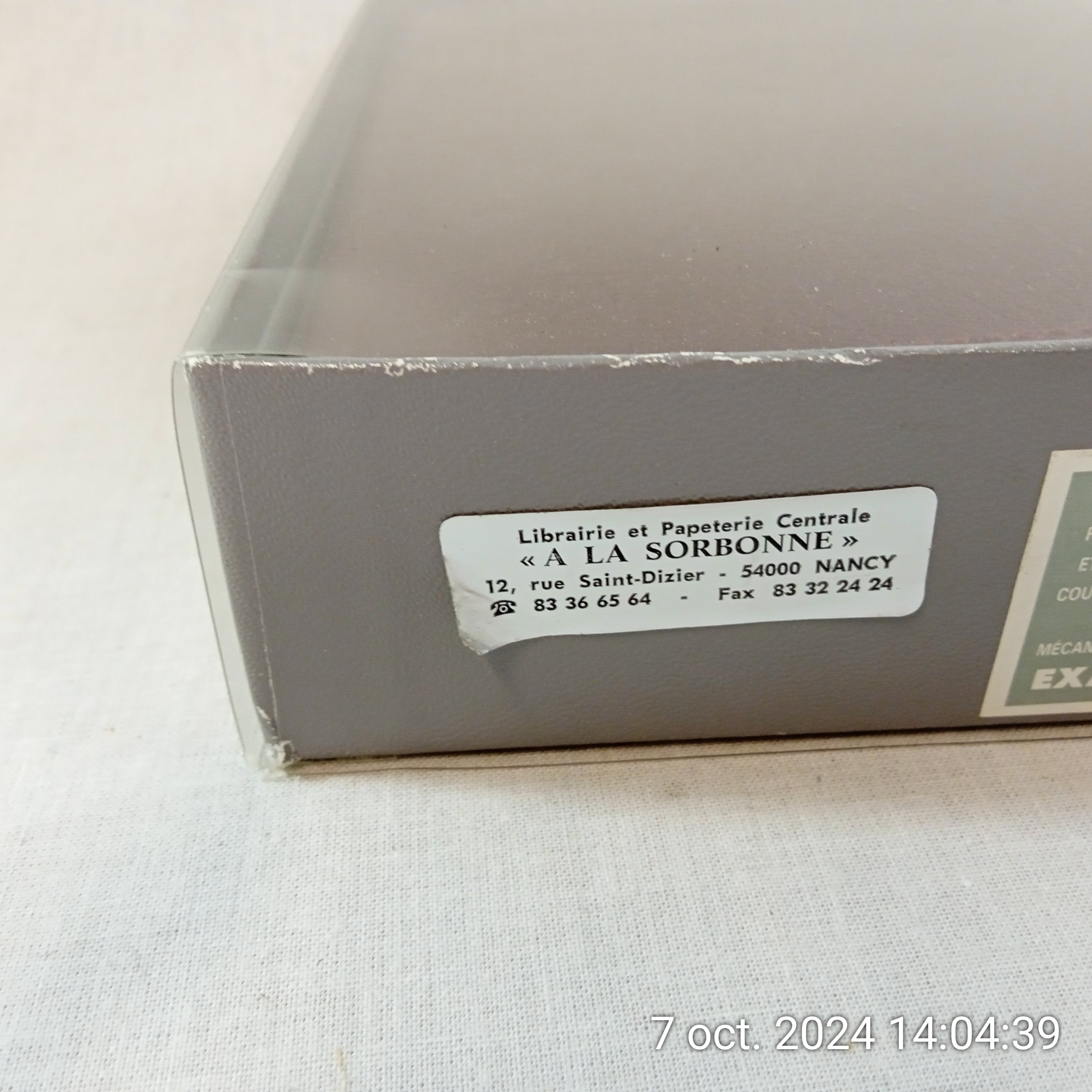 Agenda Organiseur EXACOMPTA cartes de visite et feuilles téléphoniques couverture cuir mécanique 6 anneaux  Comme neuf - Vue 3 - 