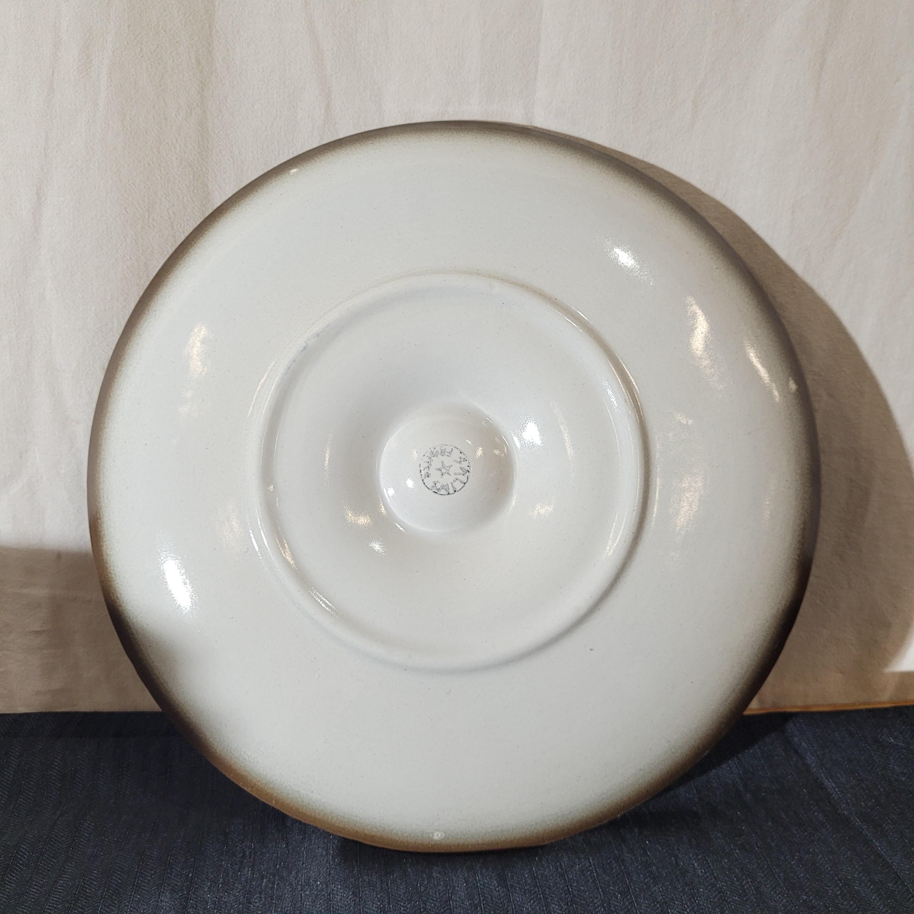 Lot de 8 assiettes à huîtres - Faïencerie Salins  - Vue 4 - 