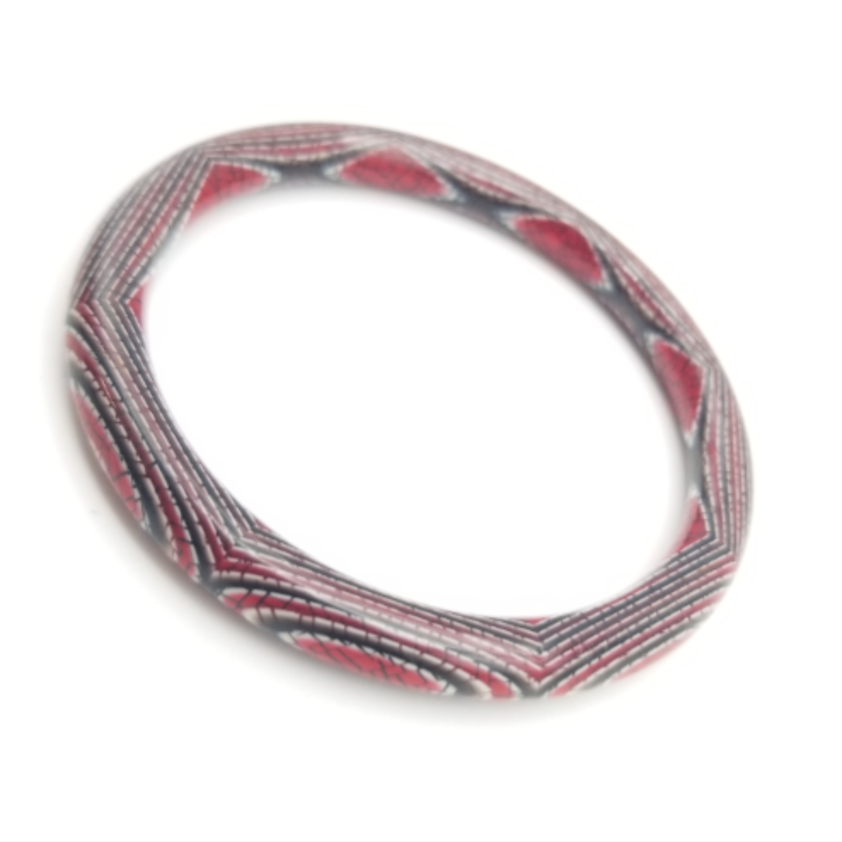 Lea Stein Paris Bracelet jonc kaléidoscope stratifié couleurs patriotiques Comme neuf - Vue 2 - 