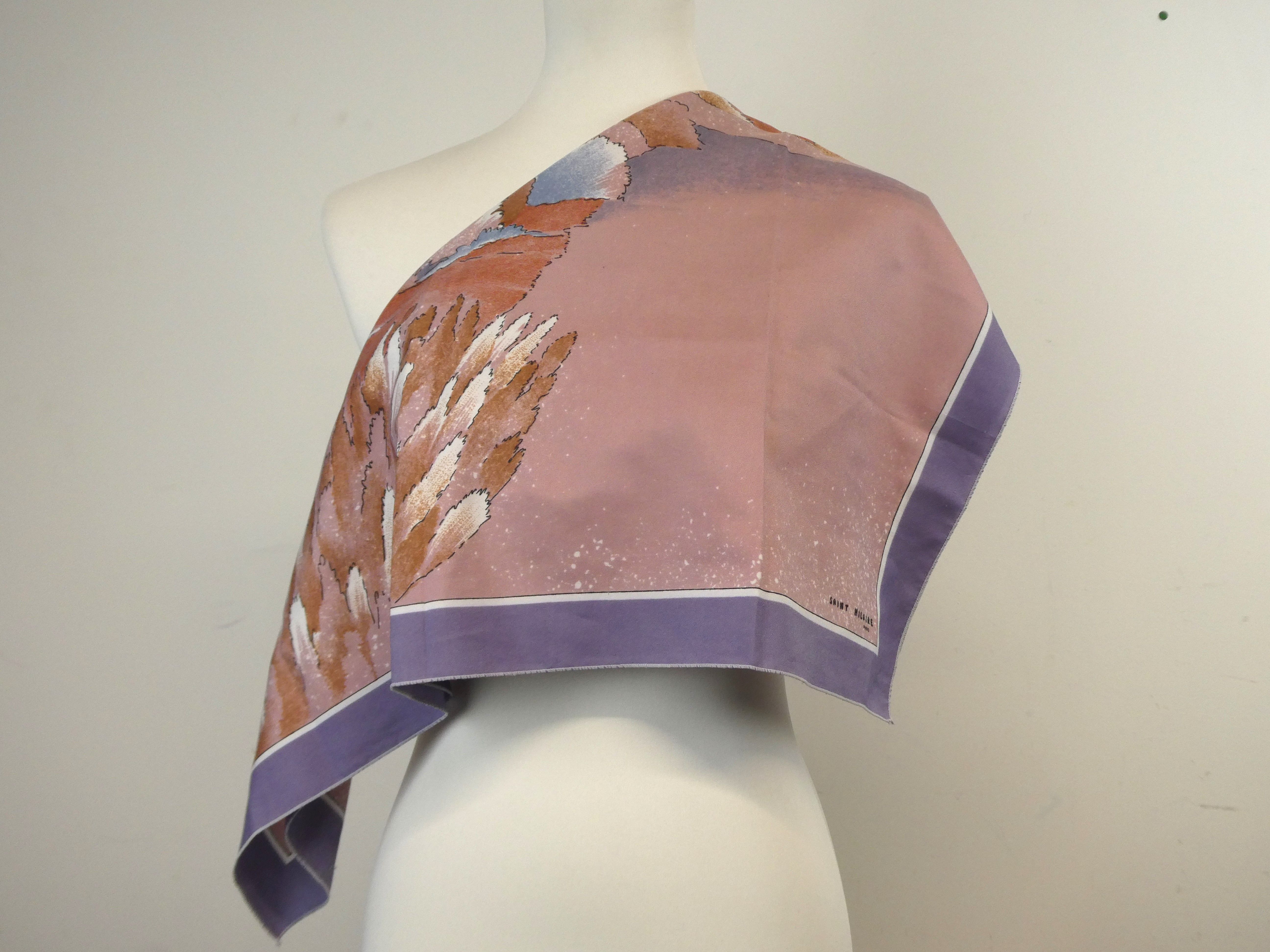 Saint Hilaire Foulard Rose motif paysage - Photo 2
