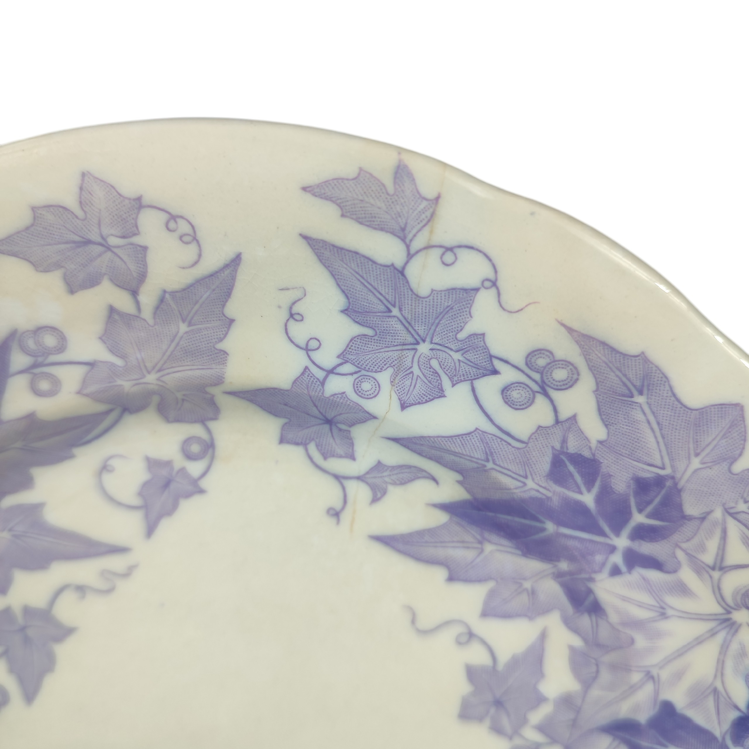 Lot 5 assiettes à dessert - U & C Sarreguemines - Modèle BRYONIA - Années 1875 à 1920 Bon état - Vue 9 - 