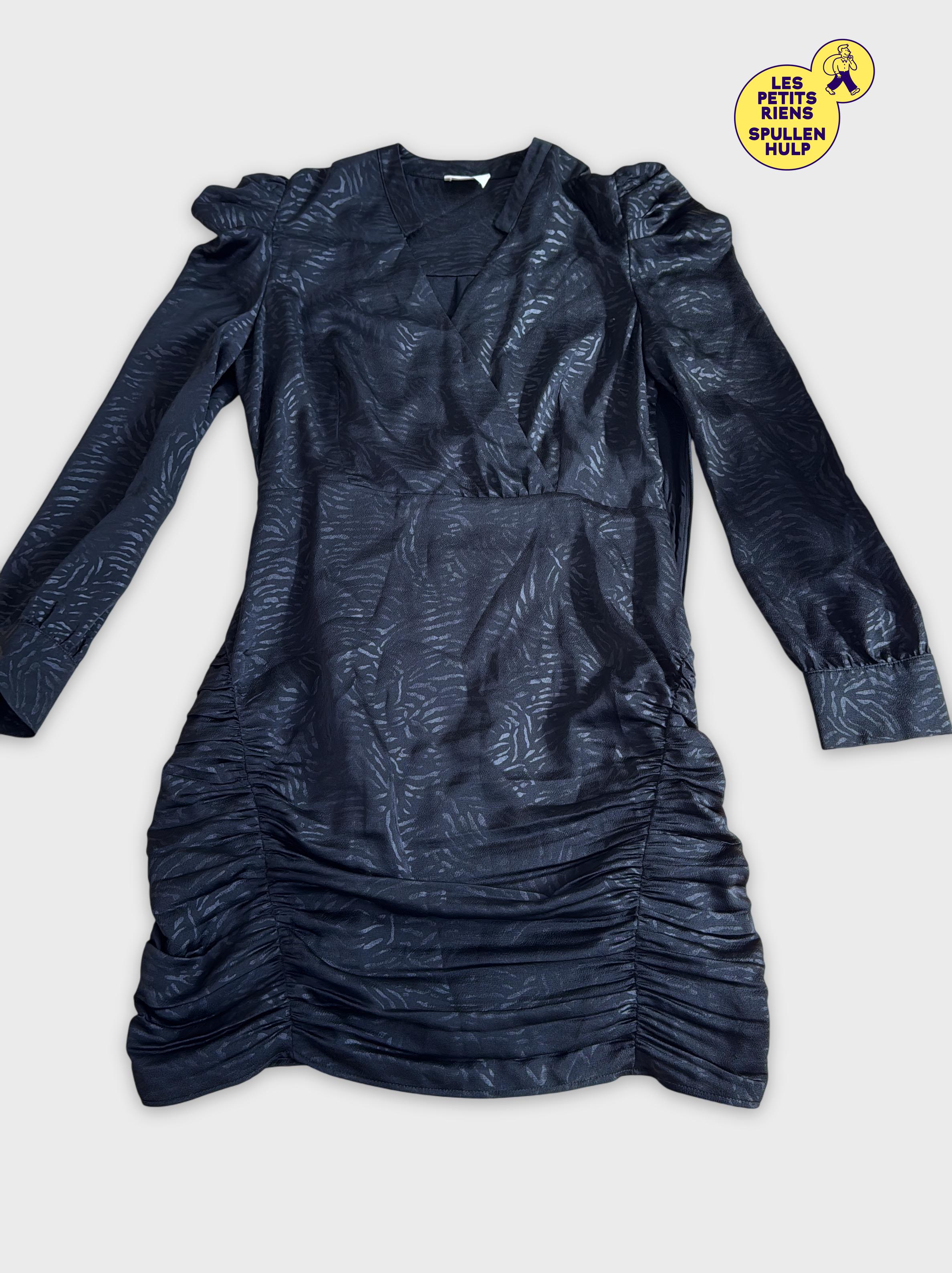 Robe noire fronce  - symbiose collection - Modalova