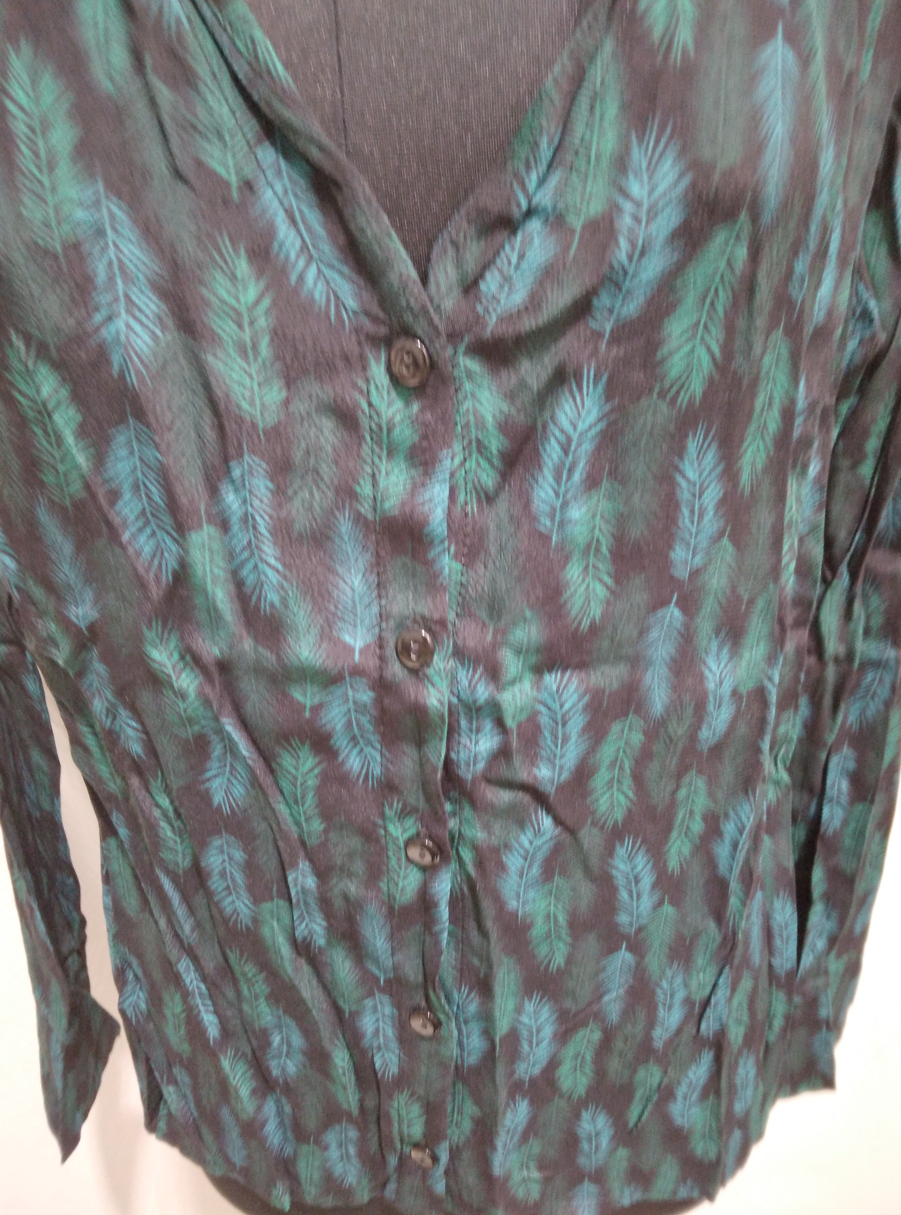 Chemise imprimé feuillage, La Fée Maraboutée - 42 Comme neuf - Vue 6 - 