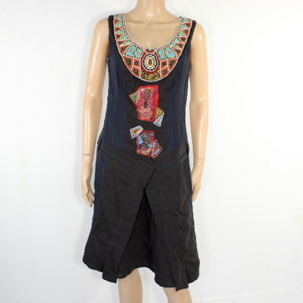 Robe Bleue & Noire AVENTURES DES TOILES Taille 38 Comme neuf -  reconditionné disponible sur Label Emmaüs