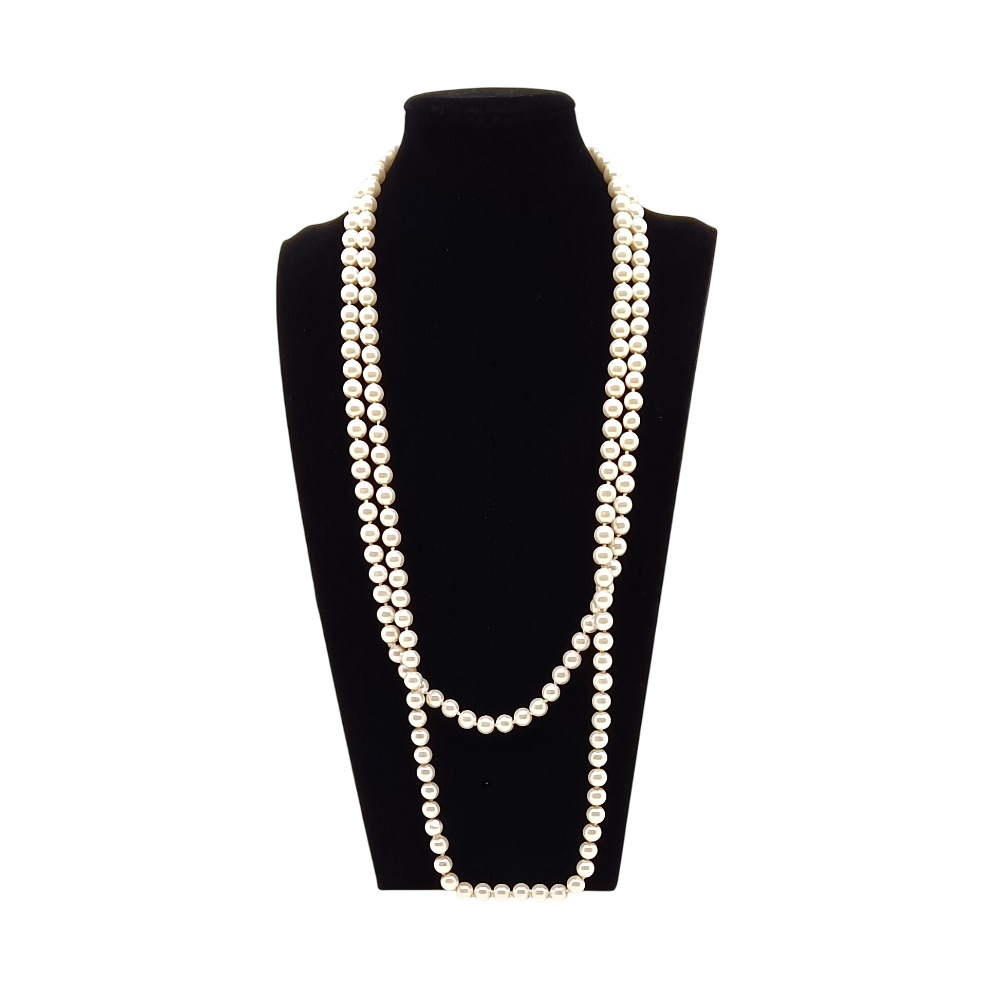 Grand collier fantaisie perles blanches - Label Emmaus - Modalova