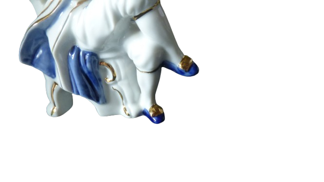 Porcelaine de Gentilhomme blanche et bleue - Photo 10