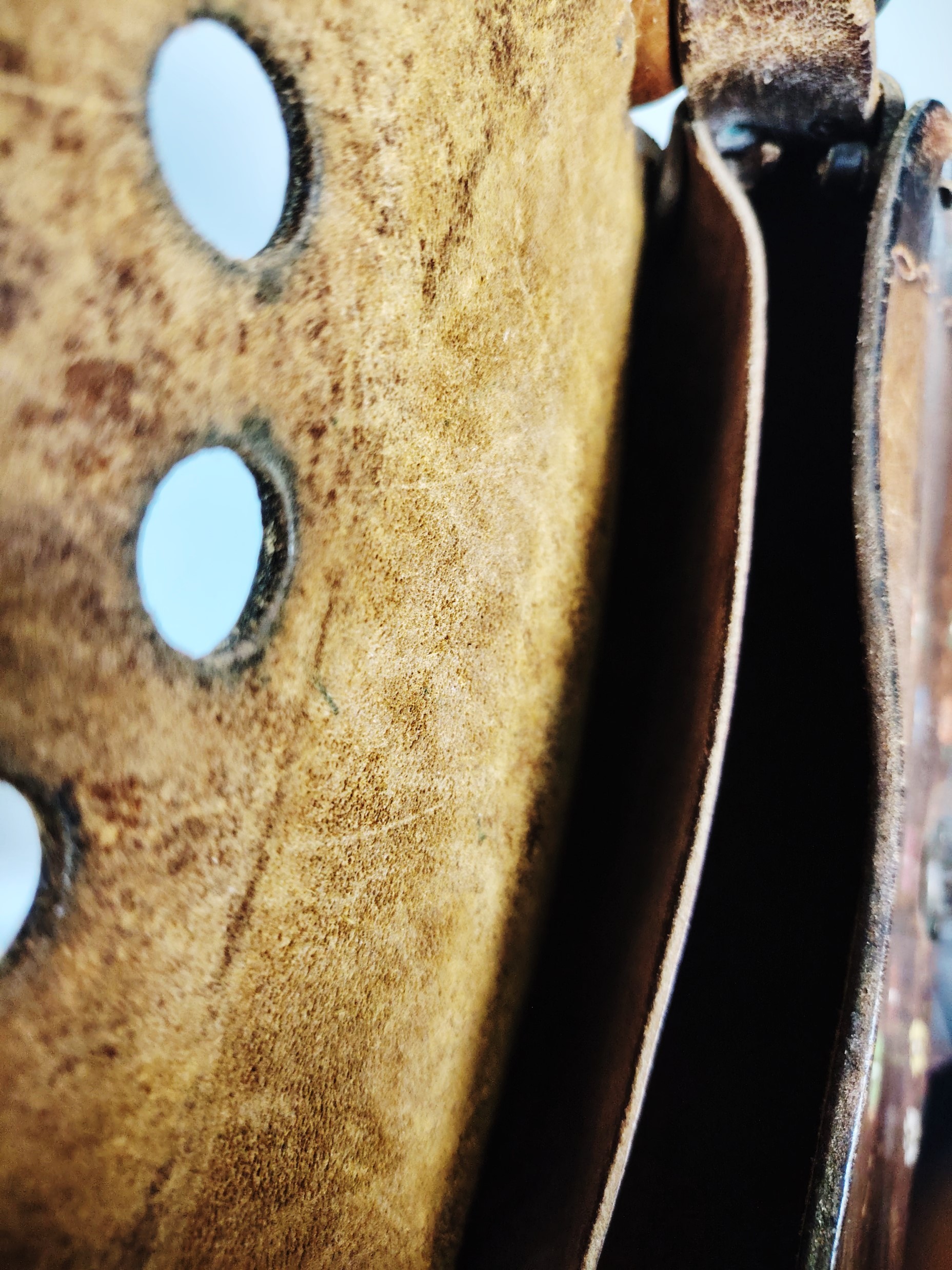 Sac bandoulière cuir rigide hippie chic années 70's - Photo 7