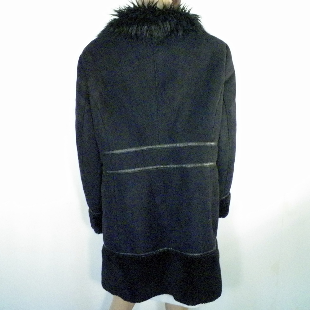 Manteau Femme Noir LEWINGER Taille Estimée XL. - Bon état - Photo 2