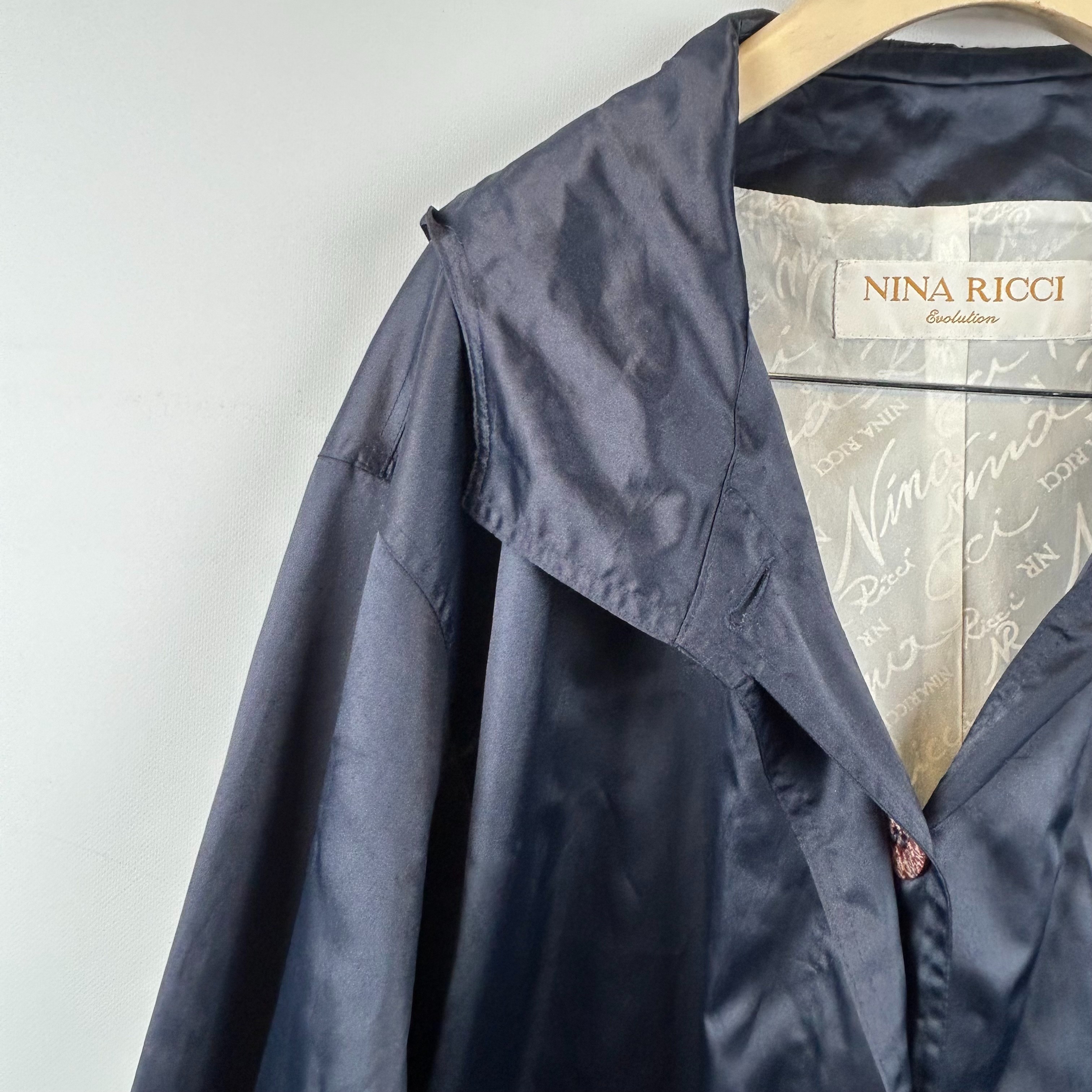 Nina Ricci évolution - Veste en polyester bleue marine - Taille 40 - Photo 1