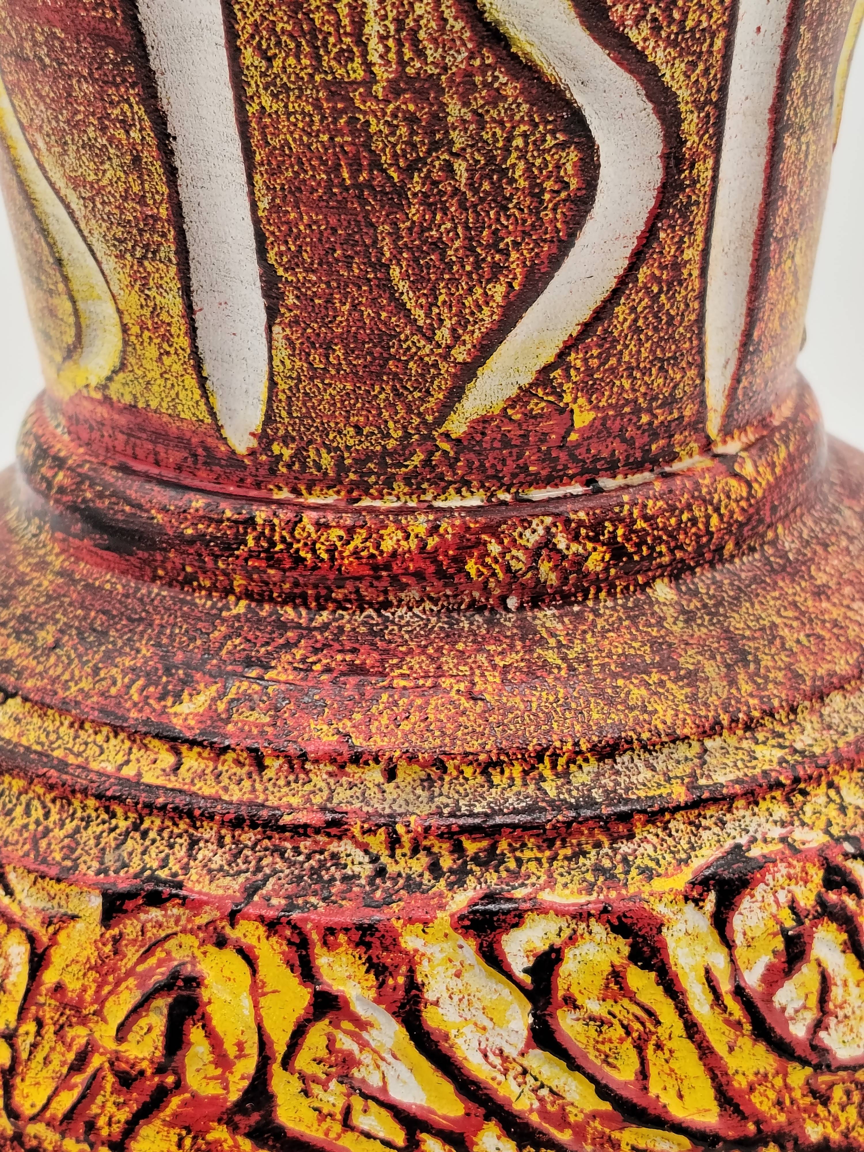 Vase moderniste Catalan en céramique peinte Très bon état - Vue 8 - 