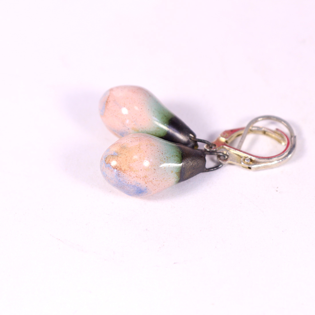 Collier rose + boucles d'oreille  - Vue 4 - 