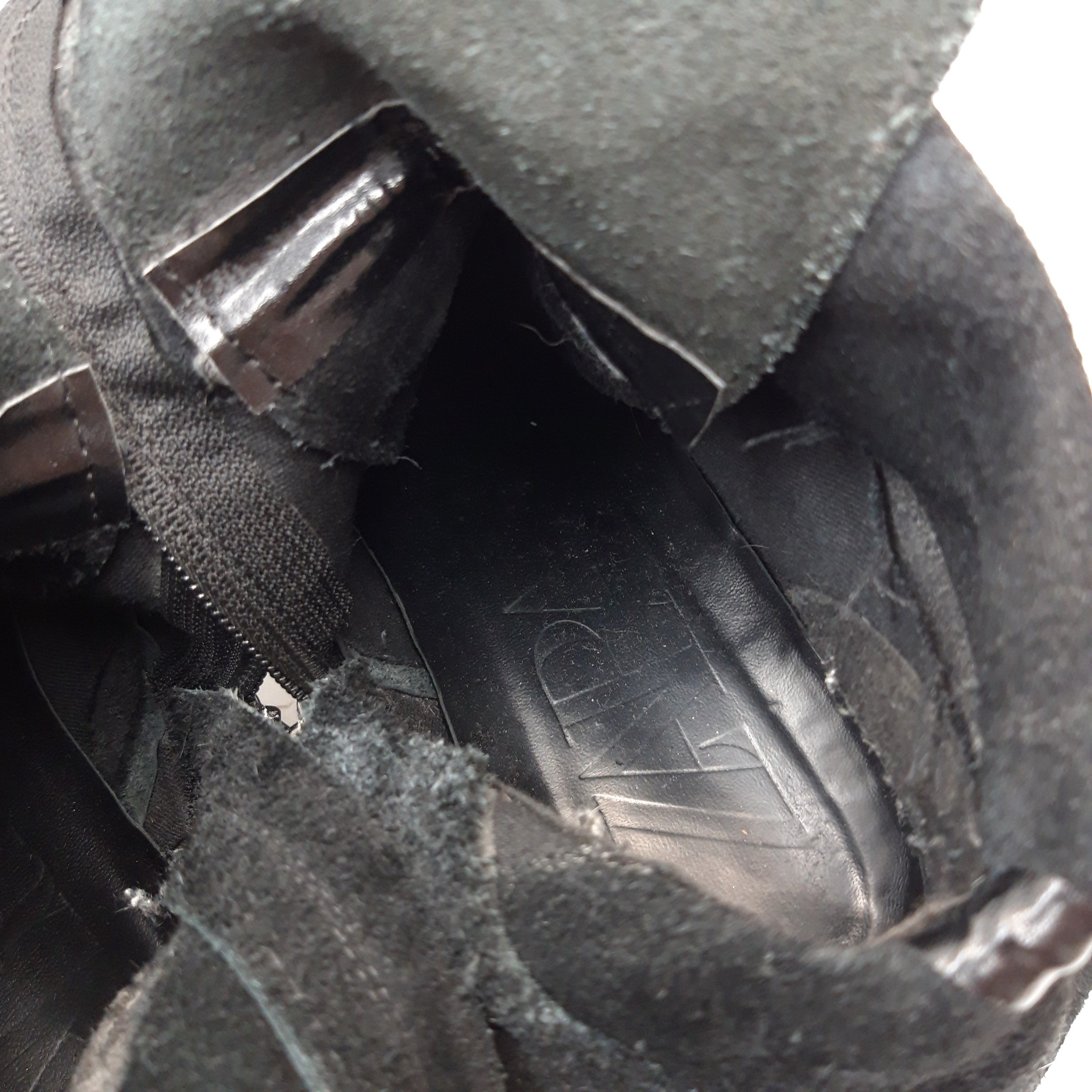 Bottines à lacet en cuir noir pour femme Zara, pointure 41 - Photo 8