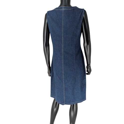 Robe en jean brut T.44 sans manche fermeture éclair sur coté coupe cintrée - Photo 2
