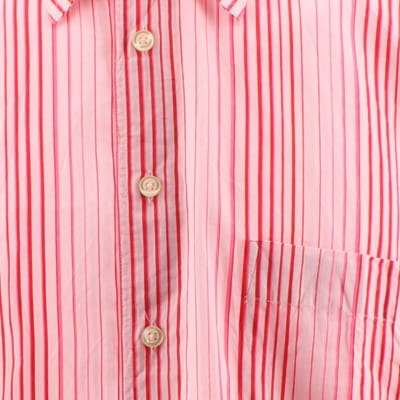 Chemise rose à rayures rouges - homme - Devred - taille S - Photo 2