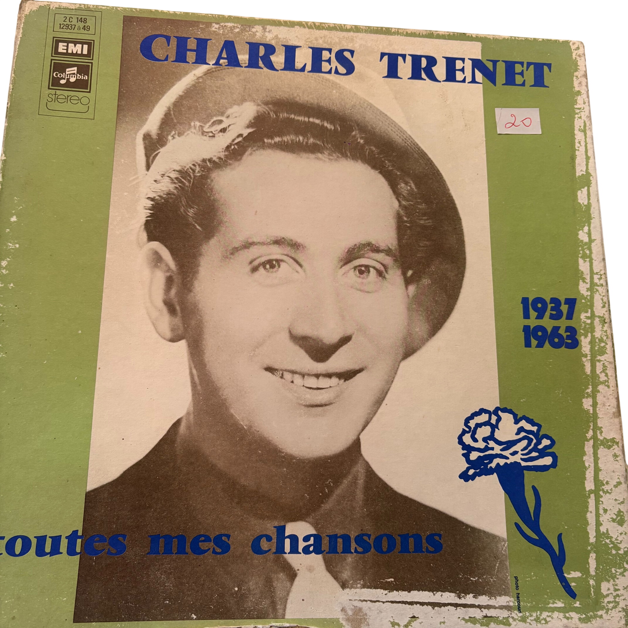 Charles Trenet "Toutes Mes Chansons 1937_1963" coffret 33t de 13 Vinyles 1978 État correct -  reconditionné disponible sur Label Emmaüs
