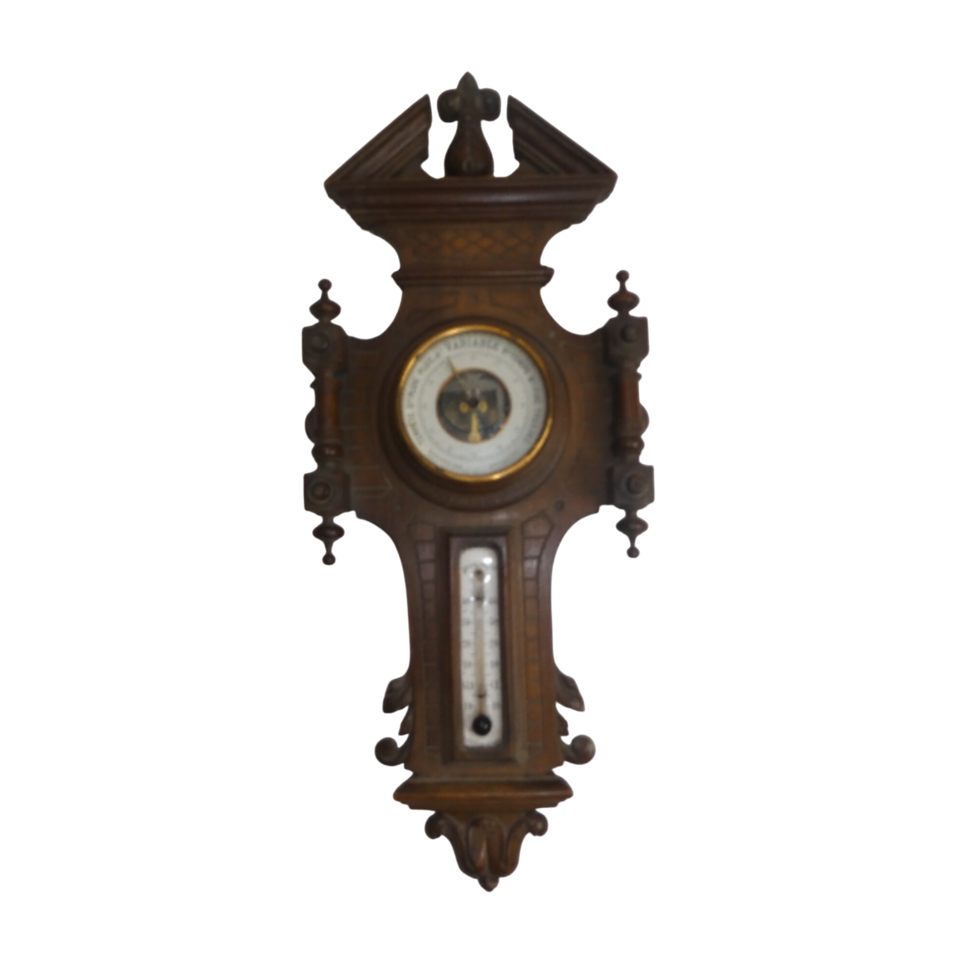 Ancien Baromètre en bois - Photo 0
