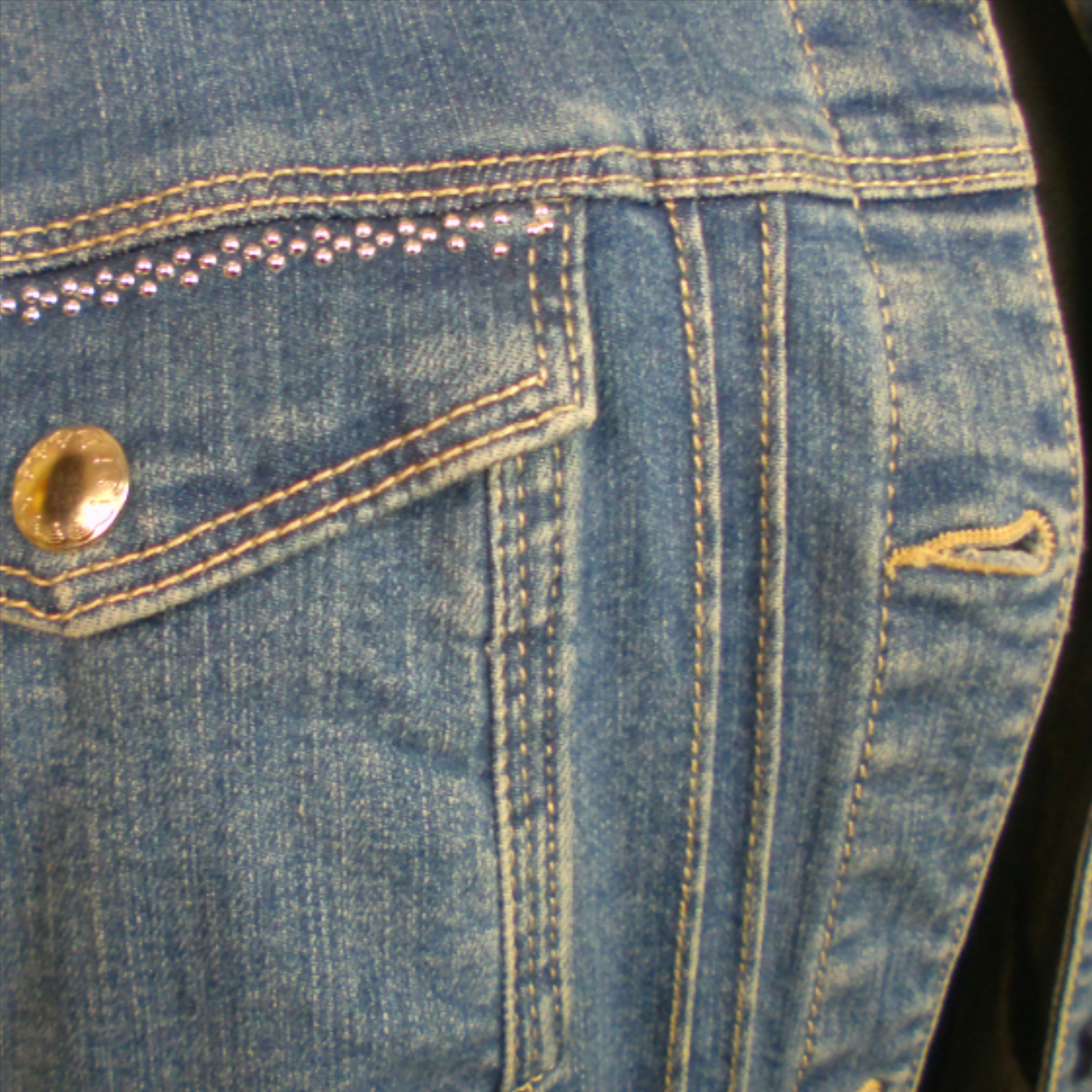 Veste ARMAND THIERY, jean bleu, taille 44 - 46 estimée Très bon état - Vue 5 - 
