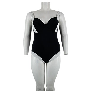 Maillot de bain noir et blanc avec armatures - Femme - TAILLISSIME - Taille 48 - Photo 0