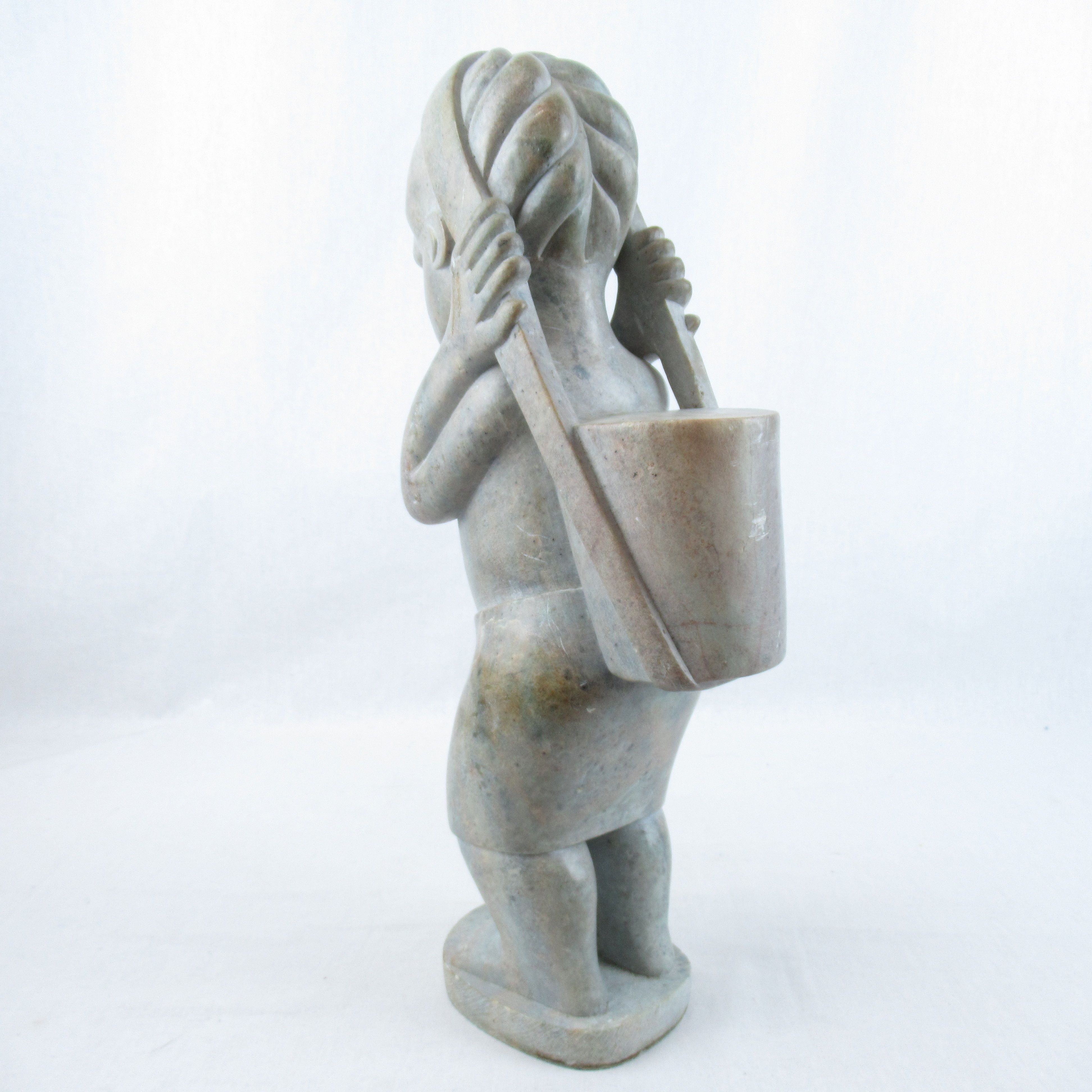 Statue Femme en pierre Mbigou (Gabon) - Très bon état - Photo 5