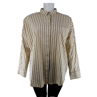 Chemisier Beige avec rayures marron - taille 50 - george - Modalova