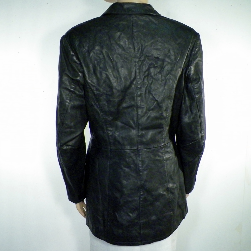  Veste Femme Cuir Noir BIGL Taille 40 Bon état - Vue 3 - 