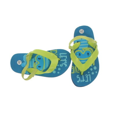 Tongs bleues et vertes imprimées - Enfant - LET'S DIVE - Pointures 24 - Photo 1