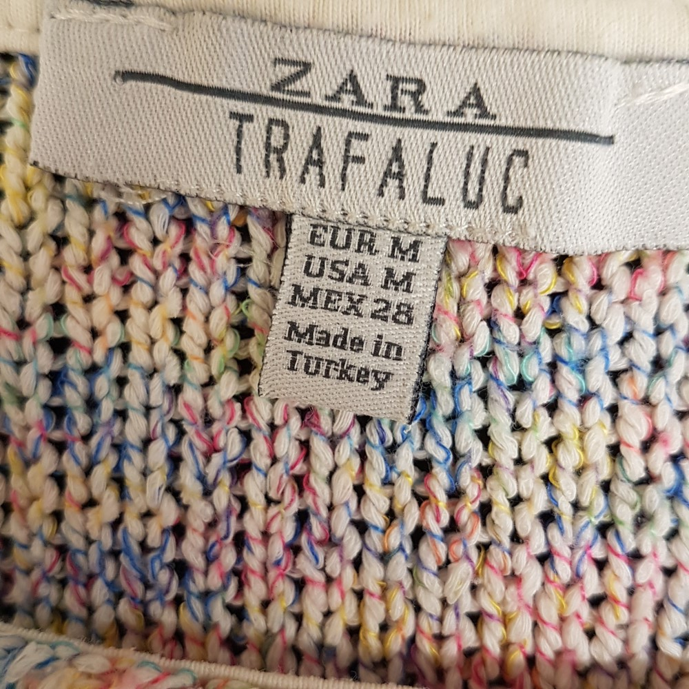 Pull en maille multicolore - ZARA - taille M - Photo 7