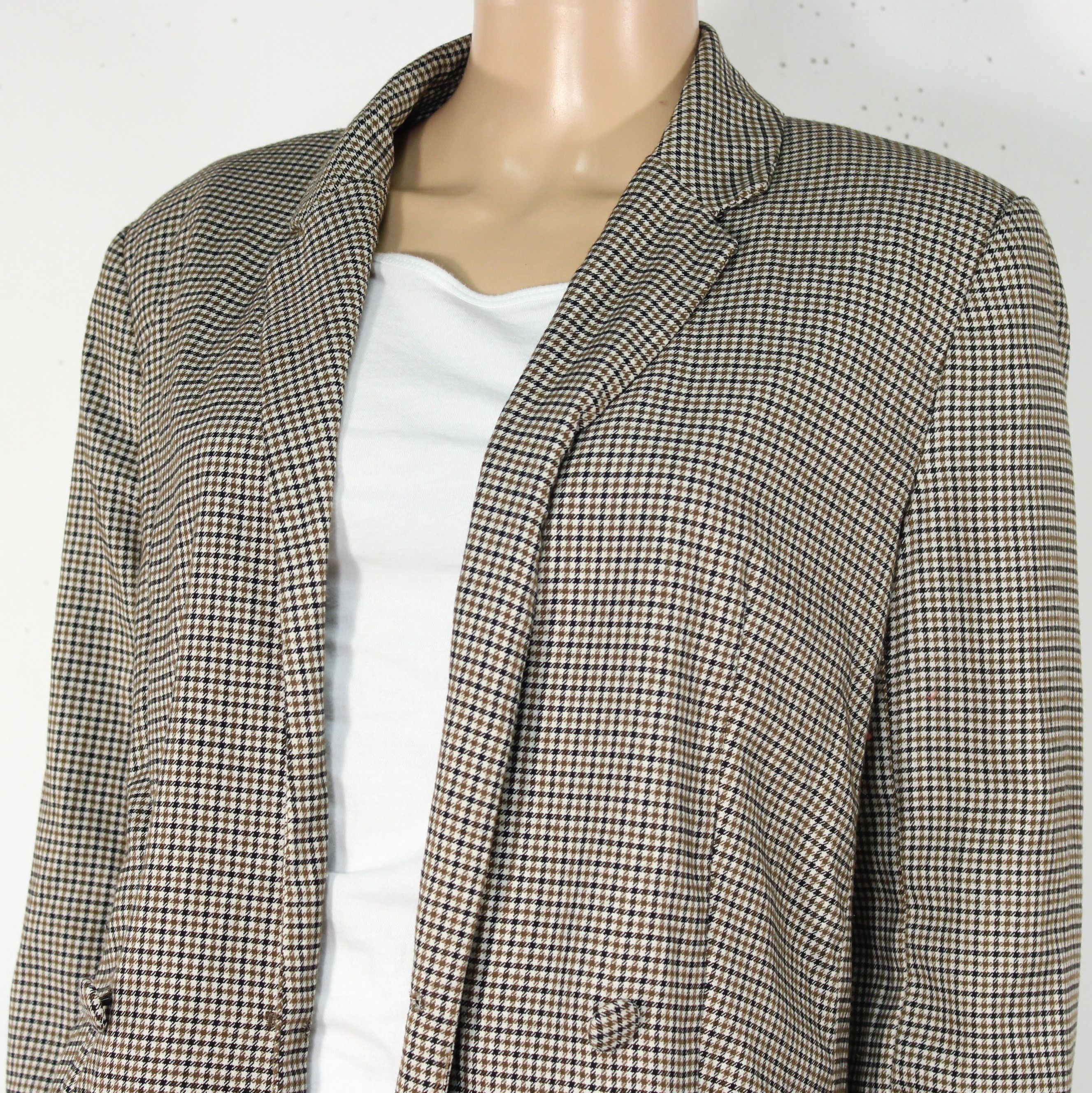 Blazer Femme à Carreaux Marron/Ecru KIABI Taille 40 - Très bon état - Photo 2