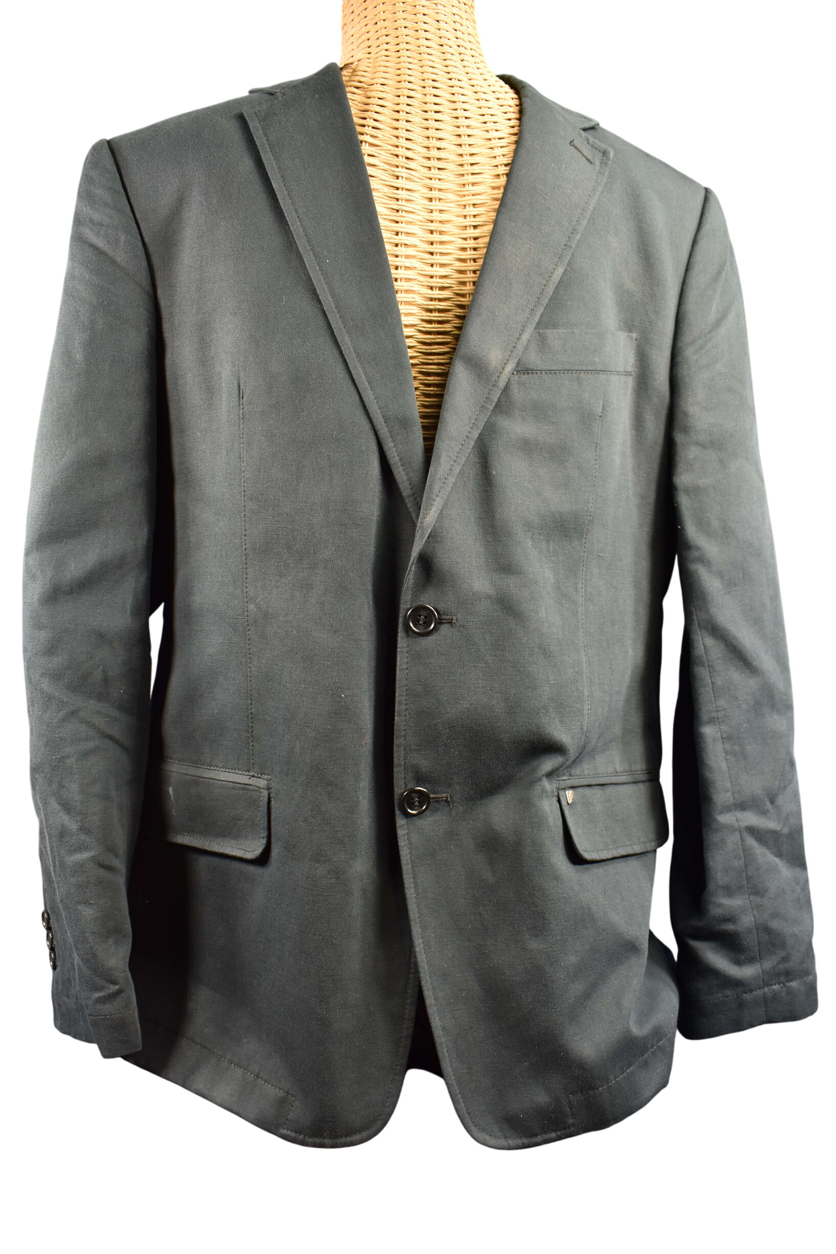 Veste d'été homme " New Man " marine en coton et polyester taille 52, 4, poches dont 2 poches intérieures boutonnées.  -  reconditionné disponible sur Label Emmaüs