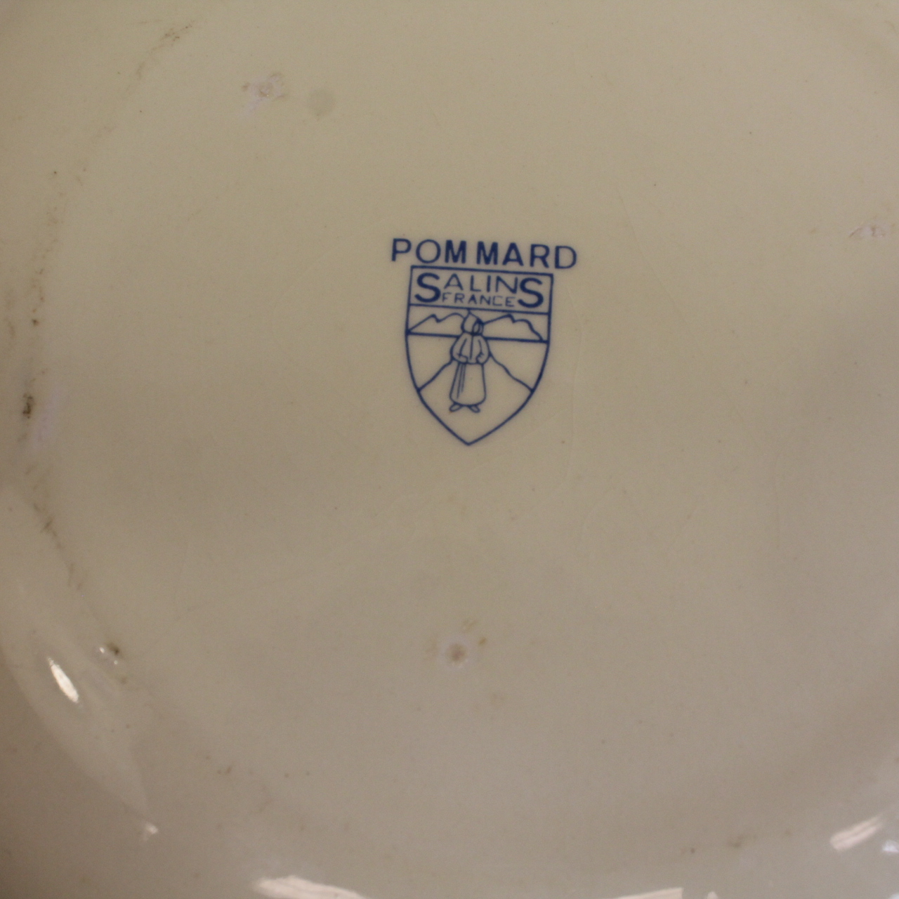 Plat à fondue faience de Salins pommard france Bon état - Vue 4 - 