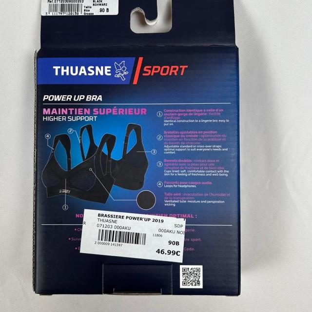 Brassière de training femme Power Up Thuasne 75B, noir Comme neuf - Vue 6 - 