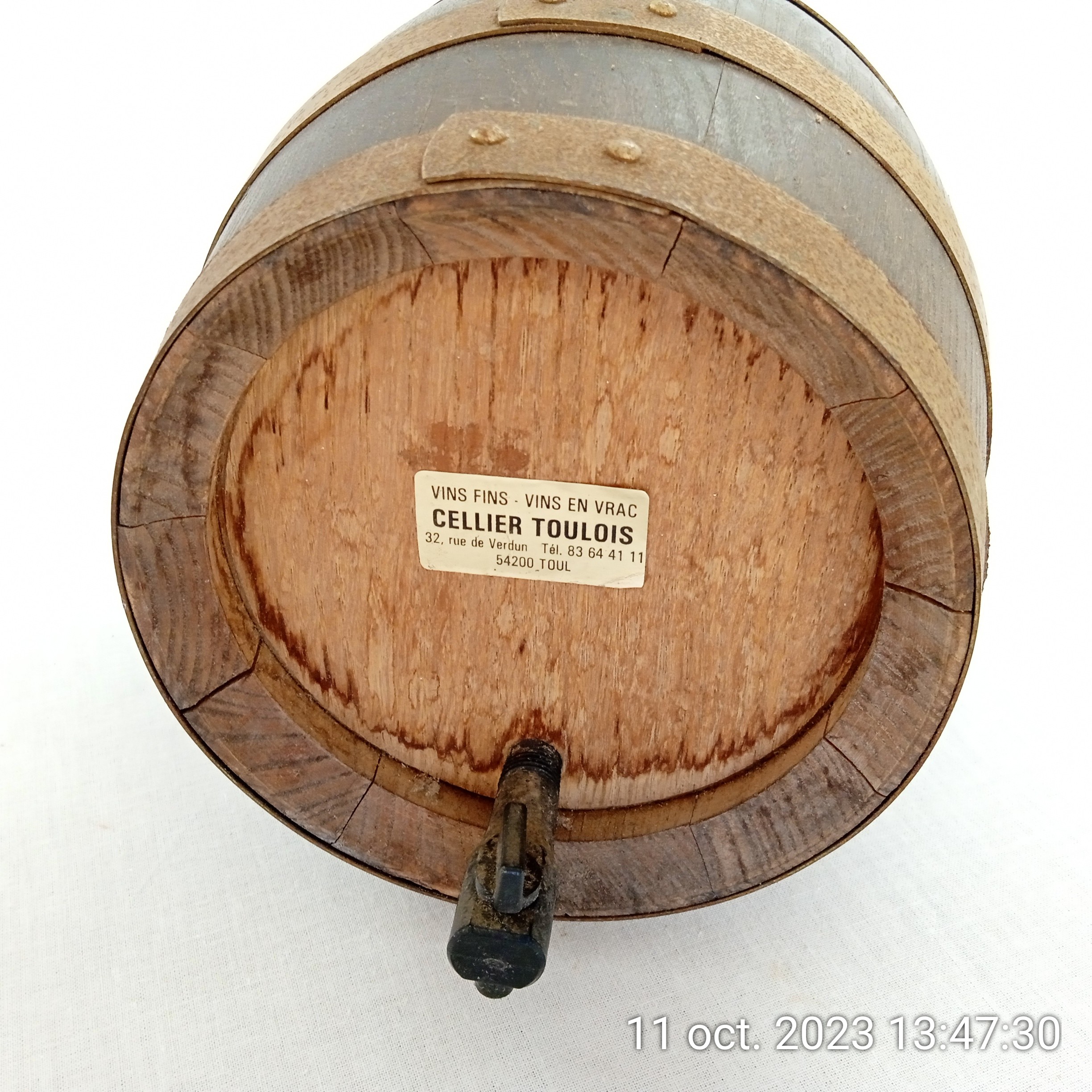 Vinaigrier Tonneau en Grès Naturel Fabrication Artisanale Portugal - 5