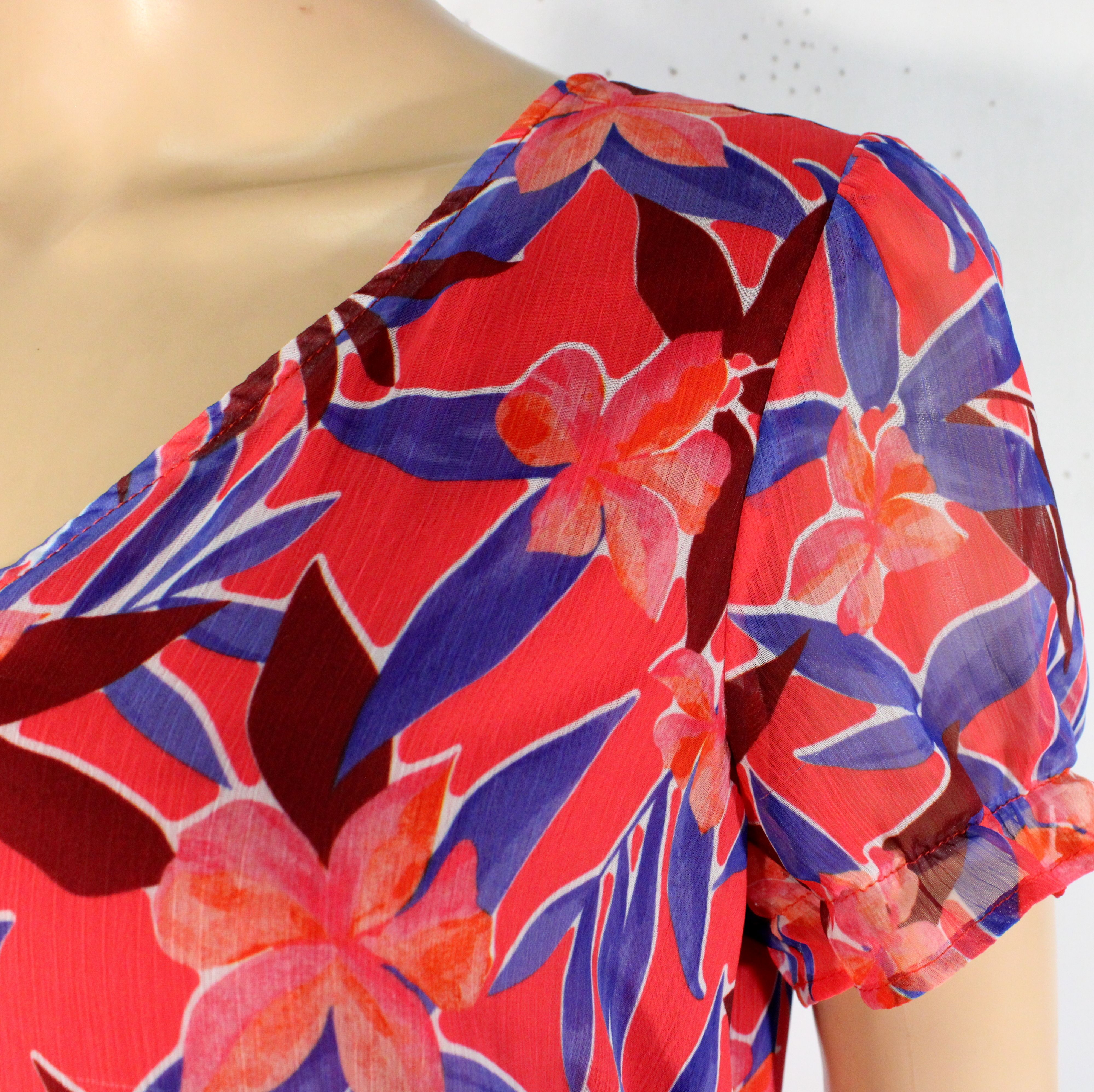 Robe Rose & Bordeaux Fleurie GRAIN DE MALICE Taille 40 - Photo 5