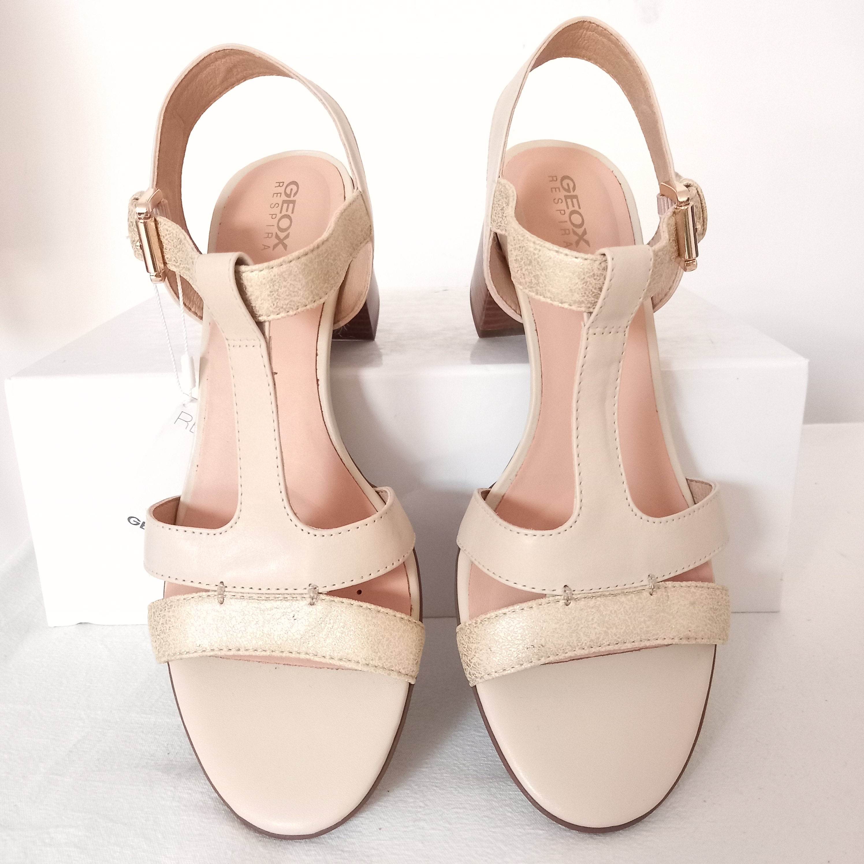 Sandale femme à talon beige Géox Pointure 40 - Photo 1