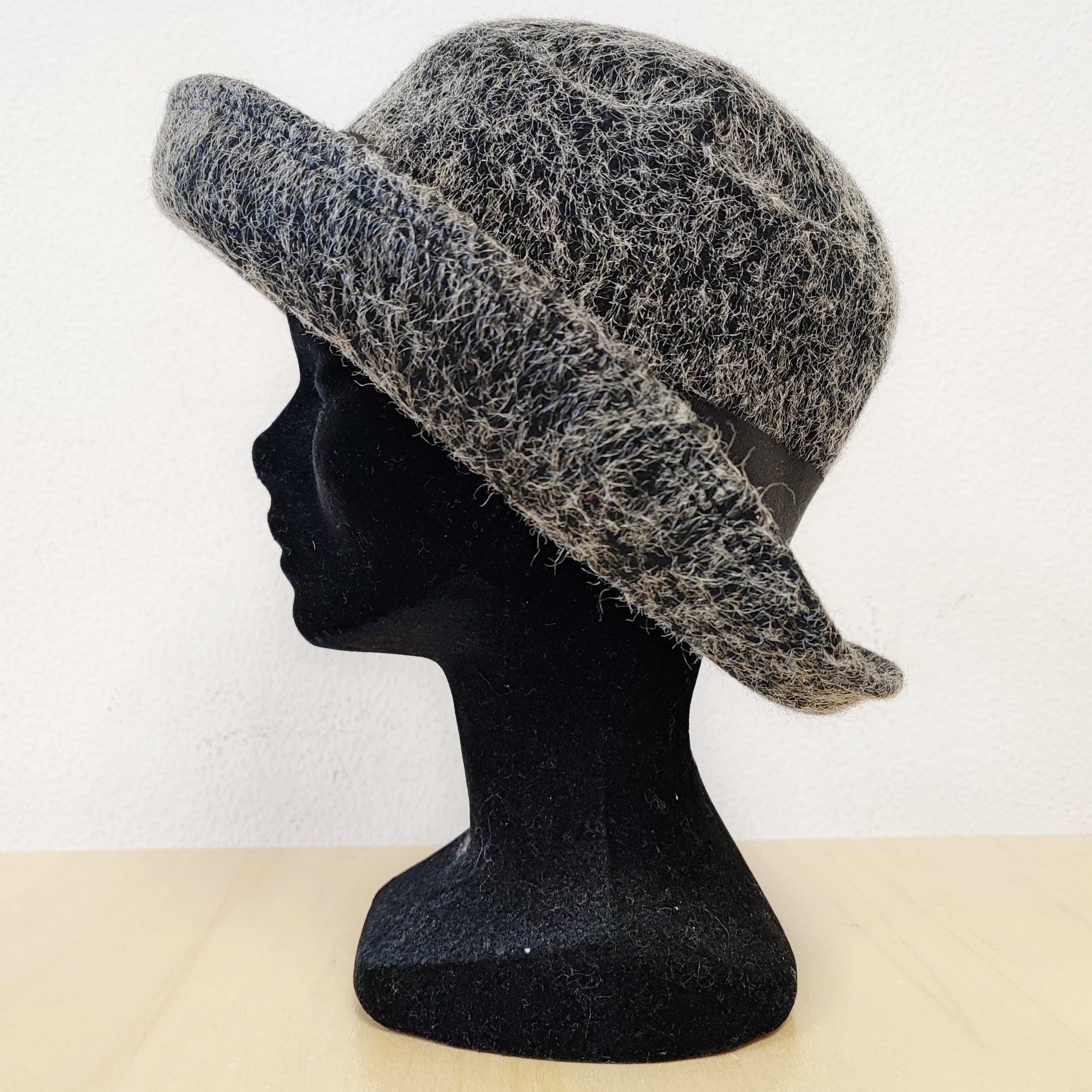 VINTAGE - Chapeau gris texturé - Femme - Photo 2