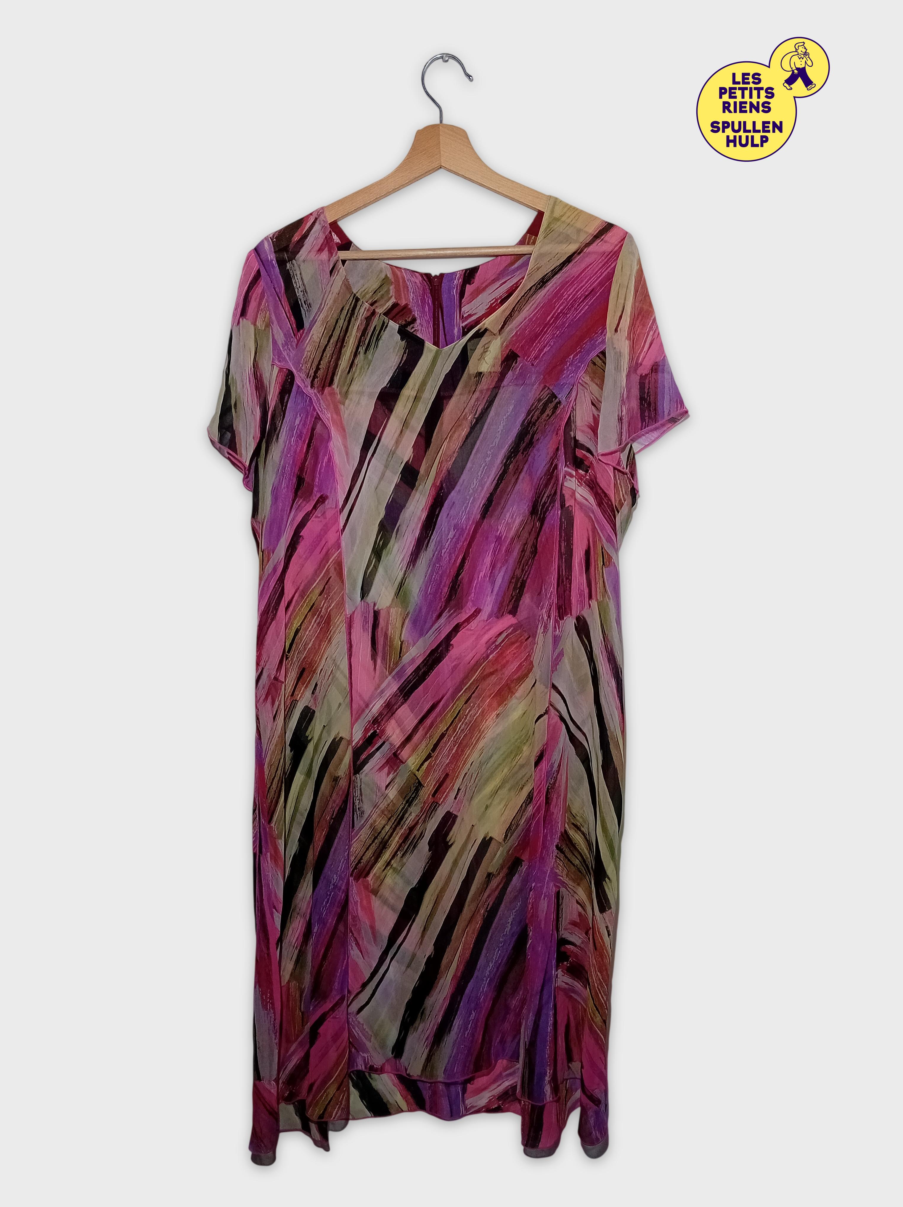 Robe / Tunique Légère France Rivoire À Motifs Abstraits Multicolores (V3477)  -  reconditionné disponible sur Label Emmaüs