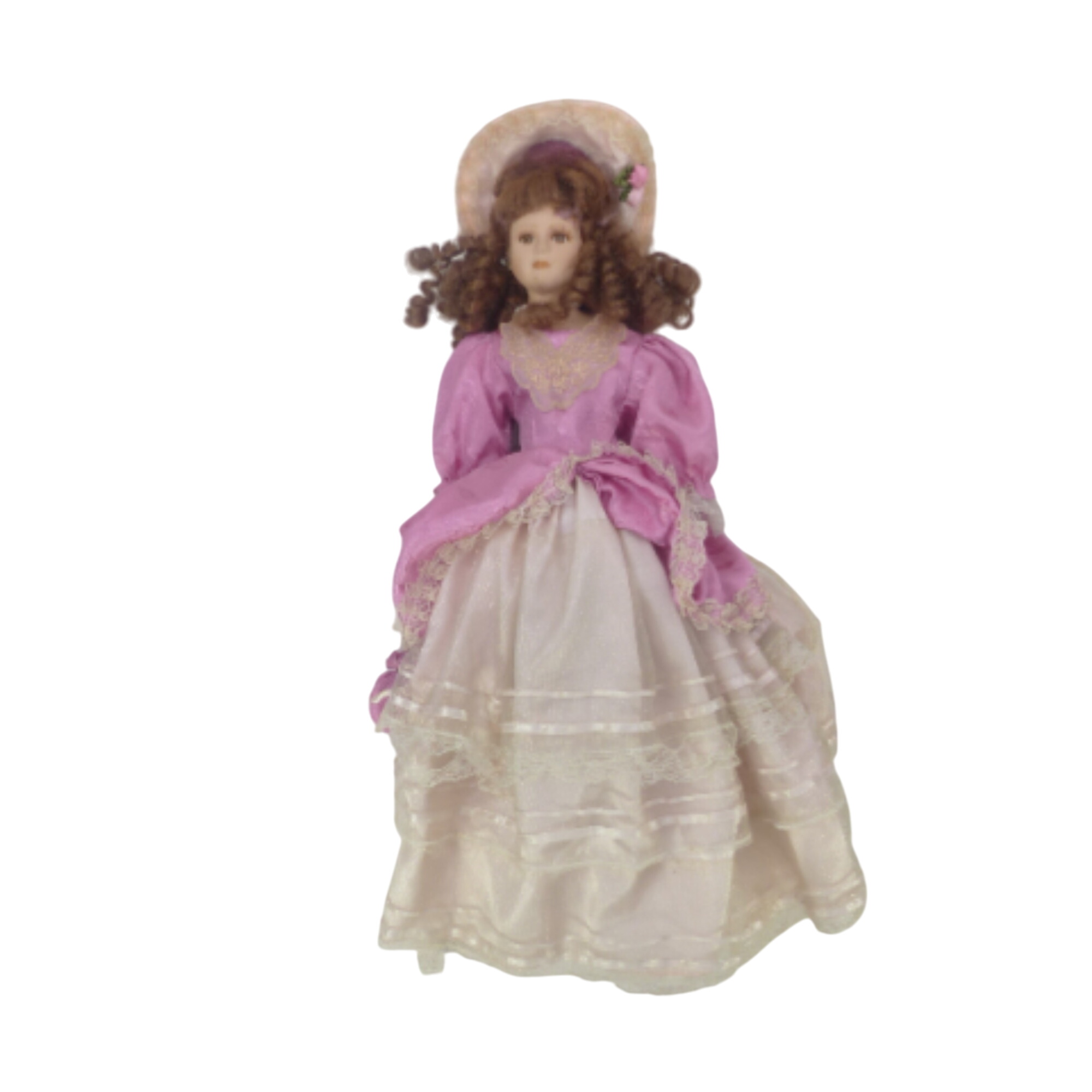 Ancienne poupée de collection tête porcelaine 53 cm état voir photos