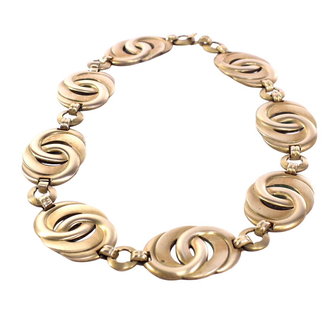 Acheter Collier style art déco en laiton Bon état - 55,00 € Collier style art déco en laiton Bon état - reconditionné disponible sur Label Emmaüs